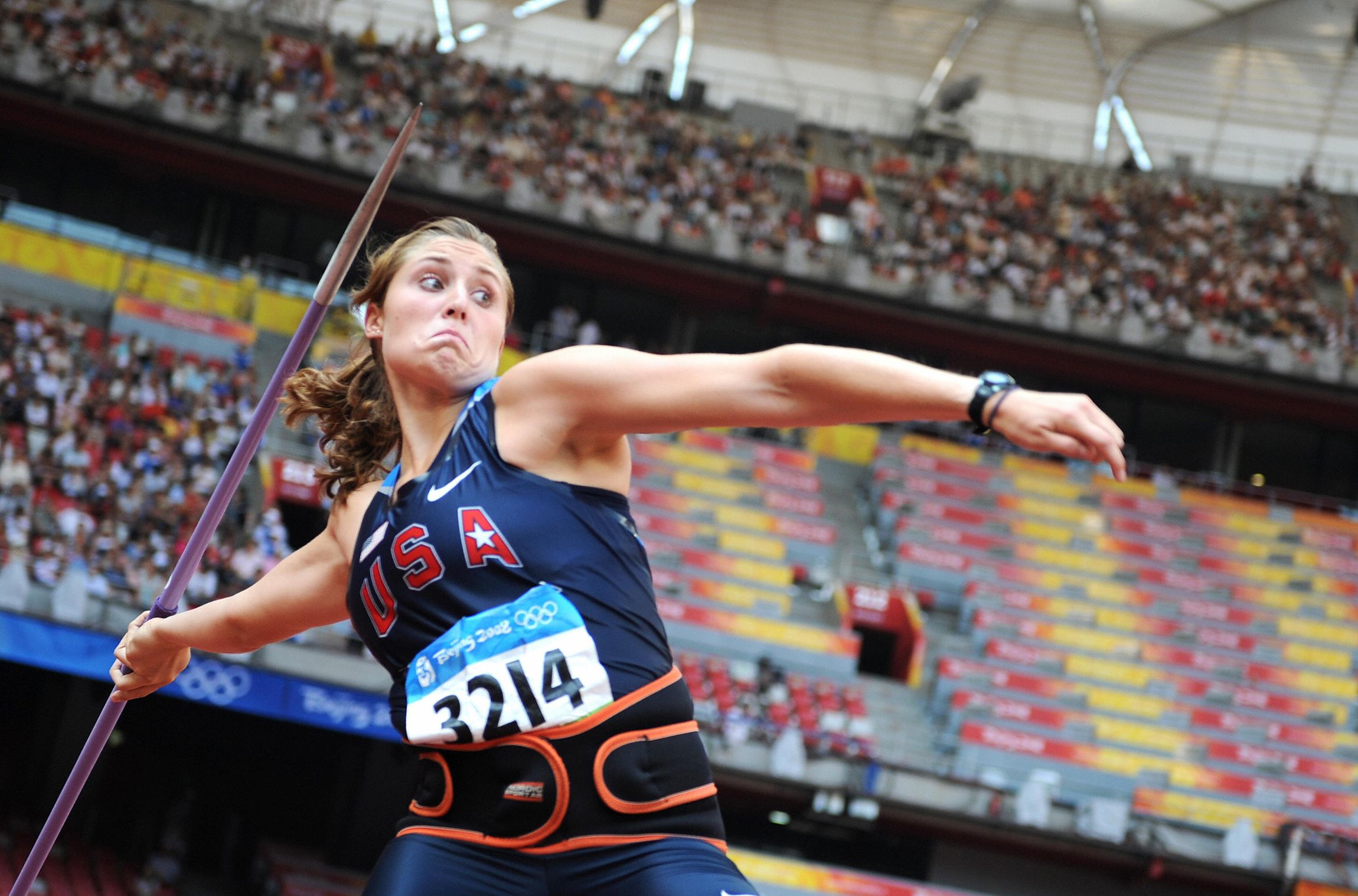 Kara Winger at the 2008 Olympics in Beijing