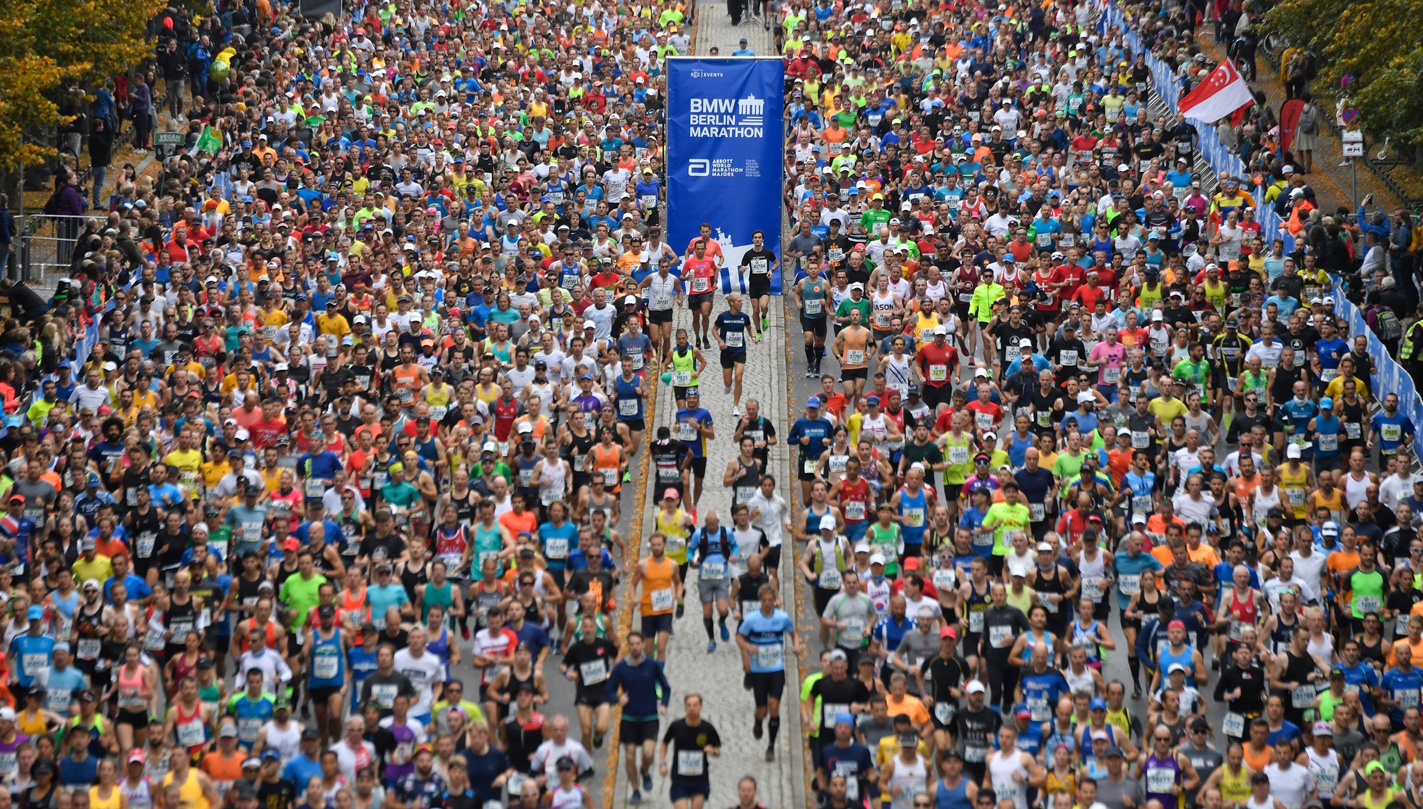 Runners in the Berlin Marathon