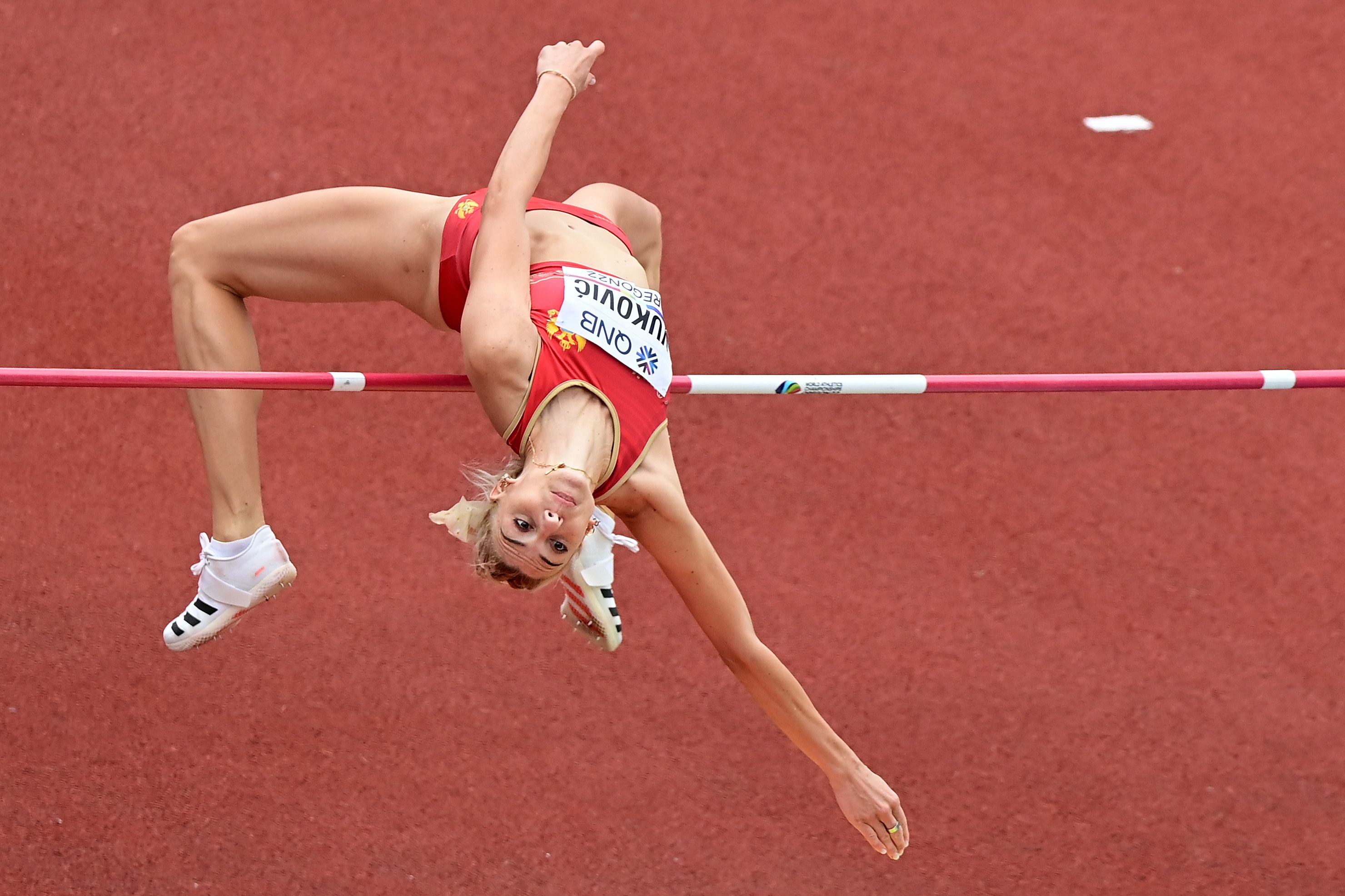 Marija Vukovic in the high jump at the World Athletics Championships Oregon22