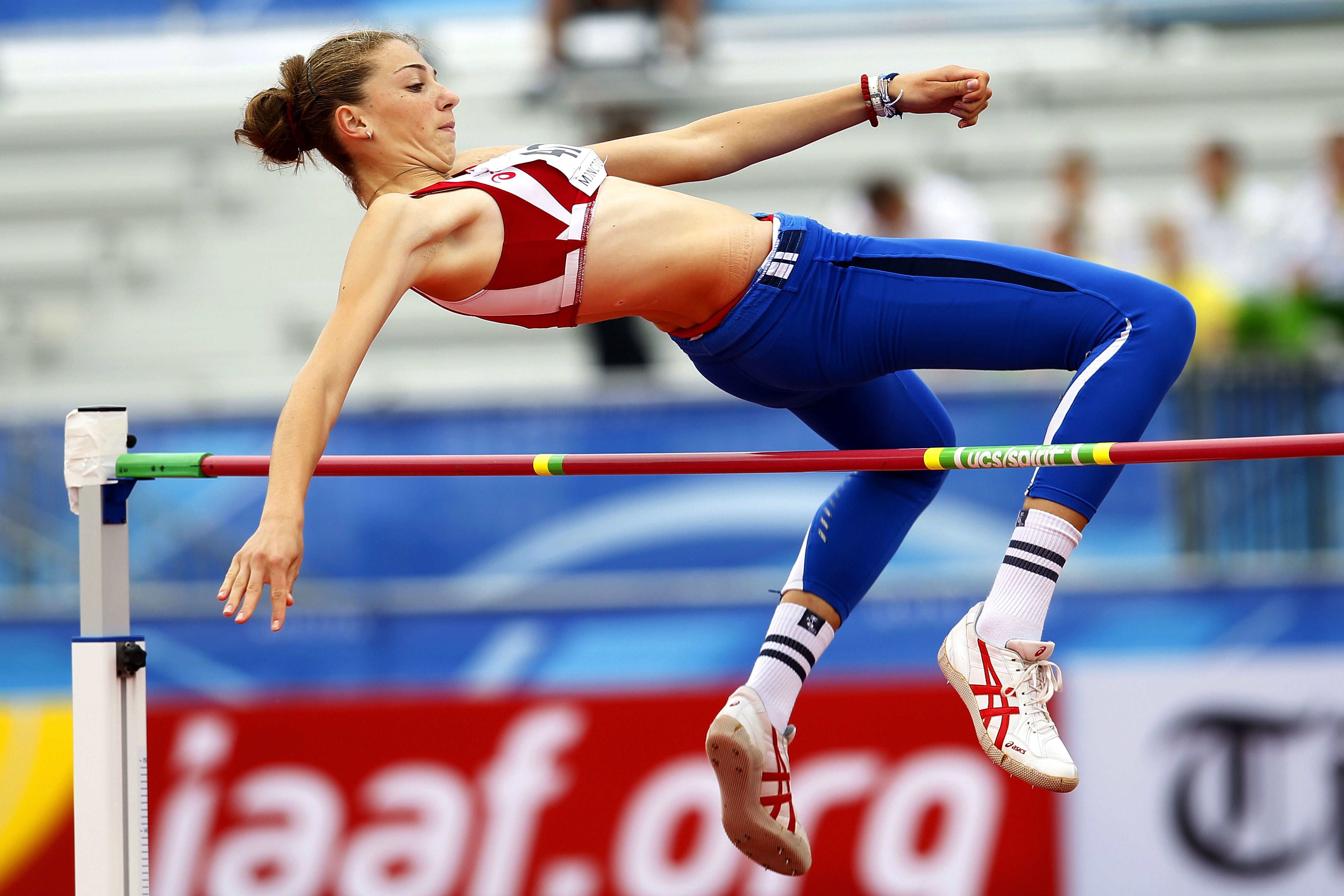 Marija Vukovic in the high jump at the 2010 World Junior Championships