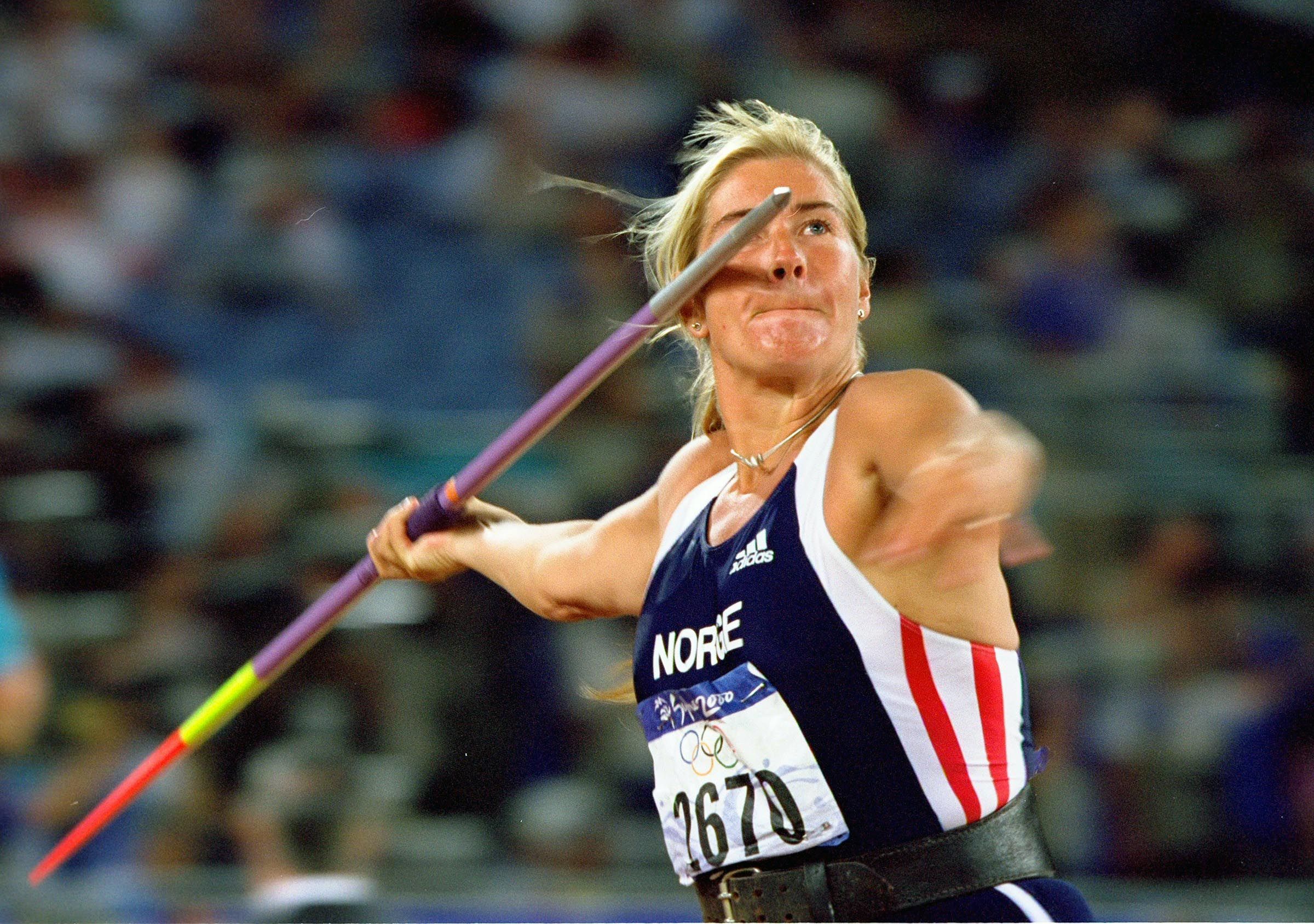 Norwegian javelin thrower Trine Hattestad at the Sydney 2000 Olympic Games