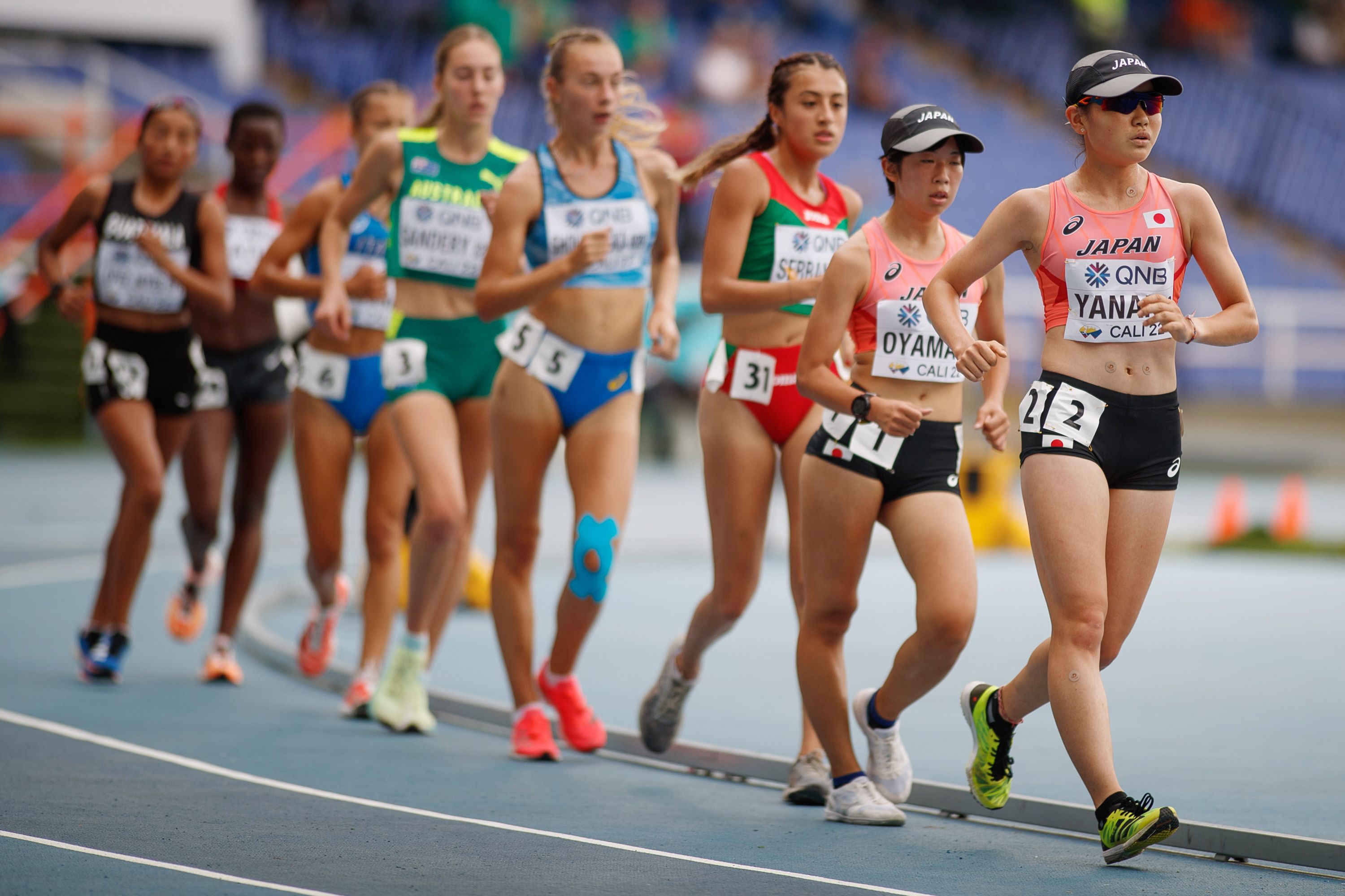 Ayane Yanai and Ai Ooyama lead the 10,000m race walk at the World Athletics U20 Championships Cali 22