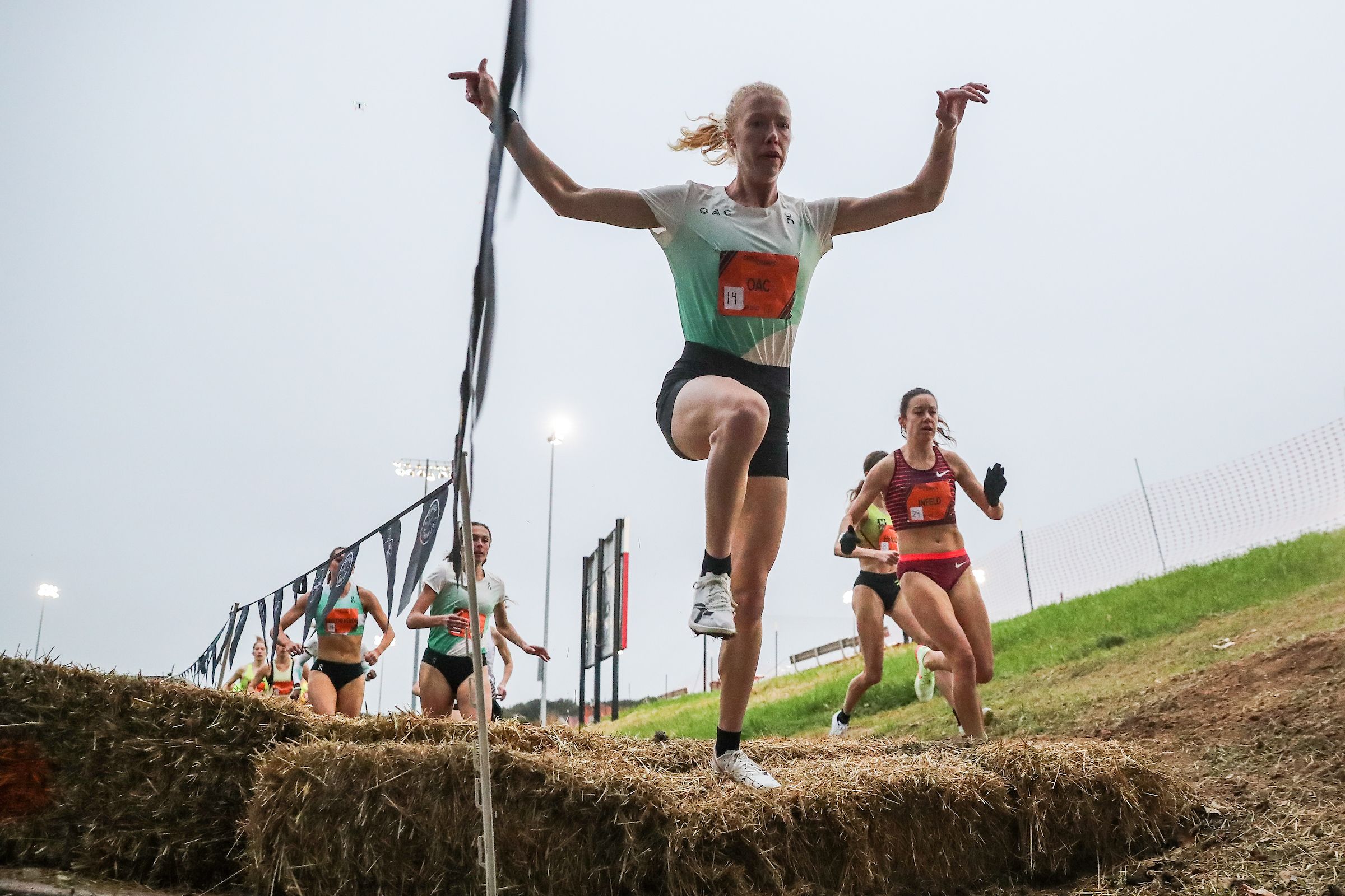 Eventual winner Alicia Monson in action at the Cross Champs in Austin