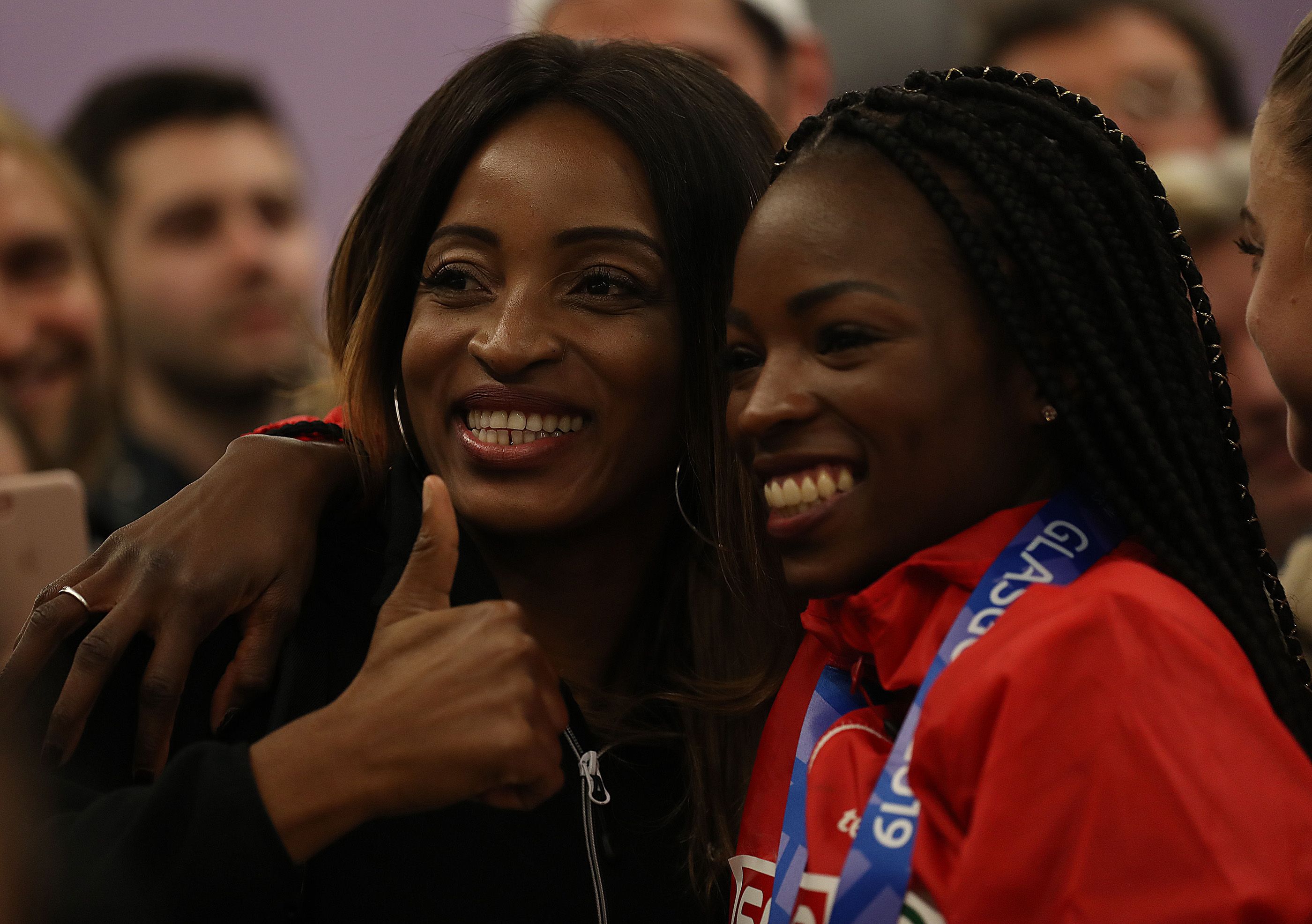 Coach Carole Bam with Cynthia Bolingo