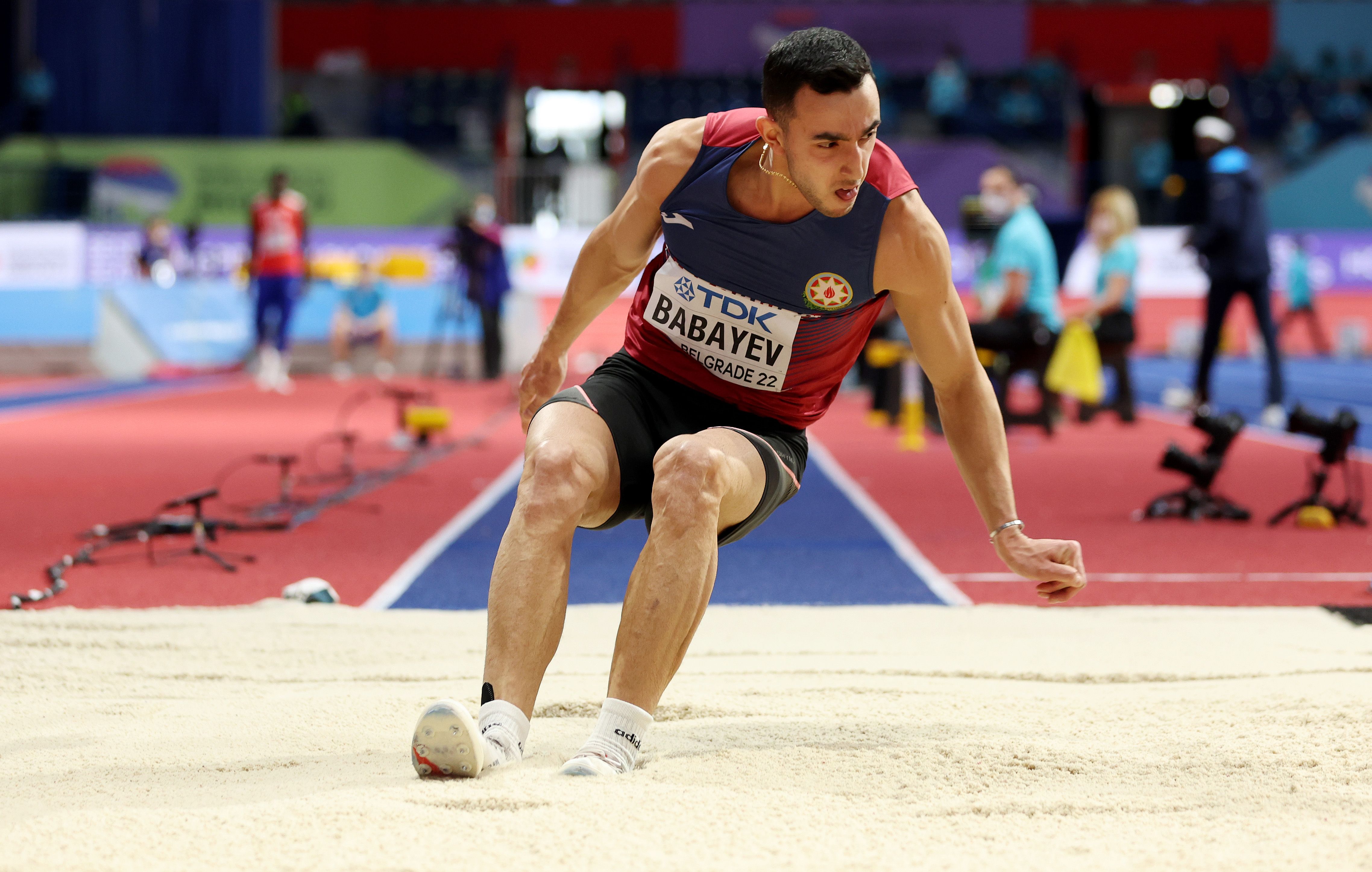 Nazim Babayev at the World Indoor Championships in Belgrade