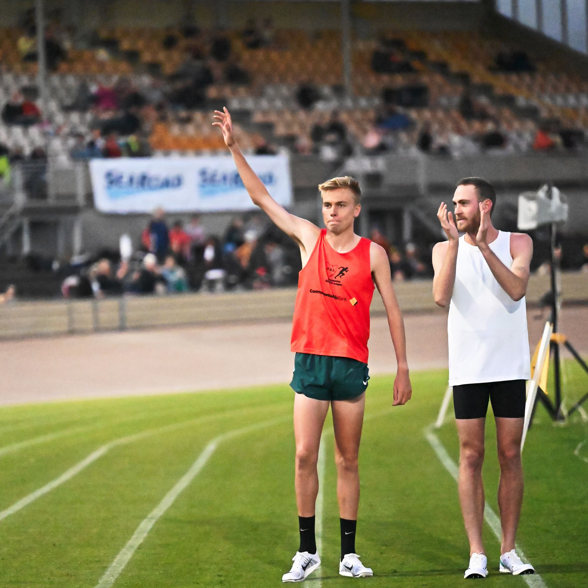 Stewart McSweyn before the mile in Devonport