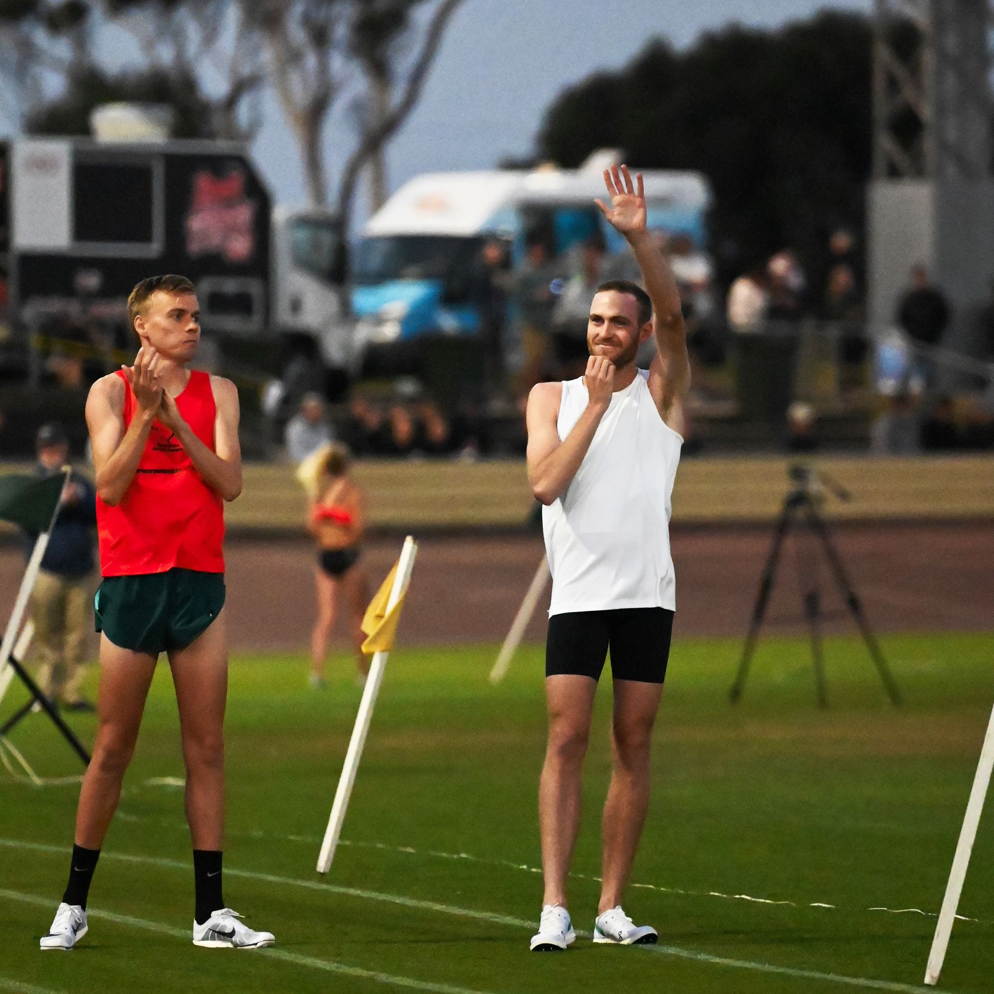 Oliver Hoare before the mile in Devonport