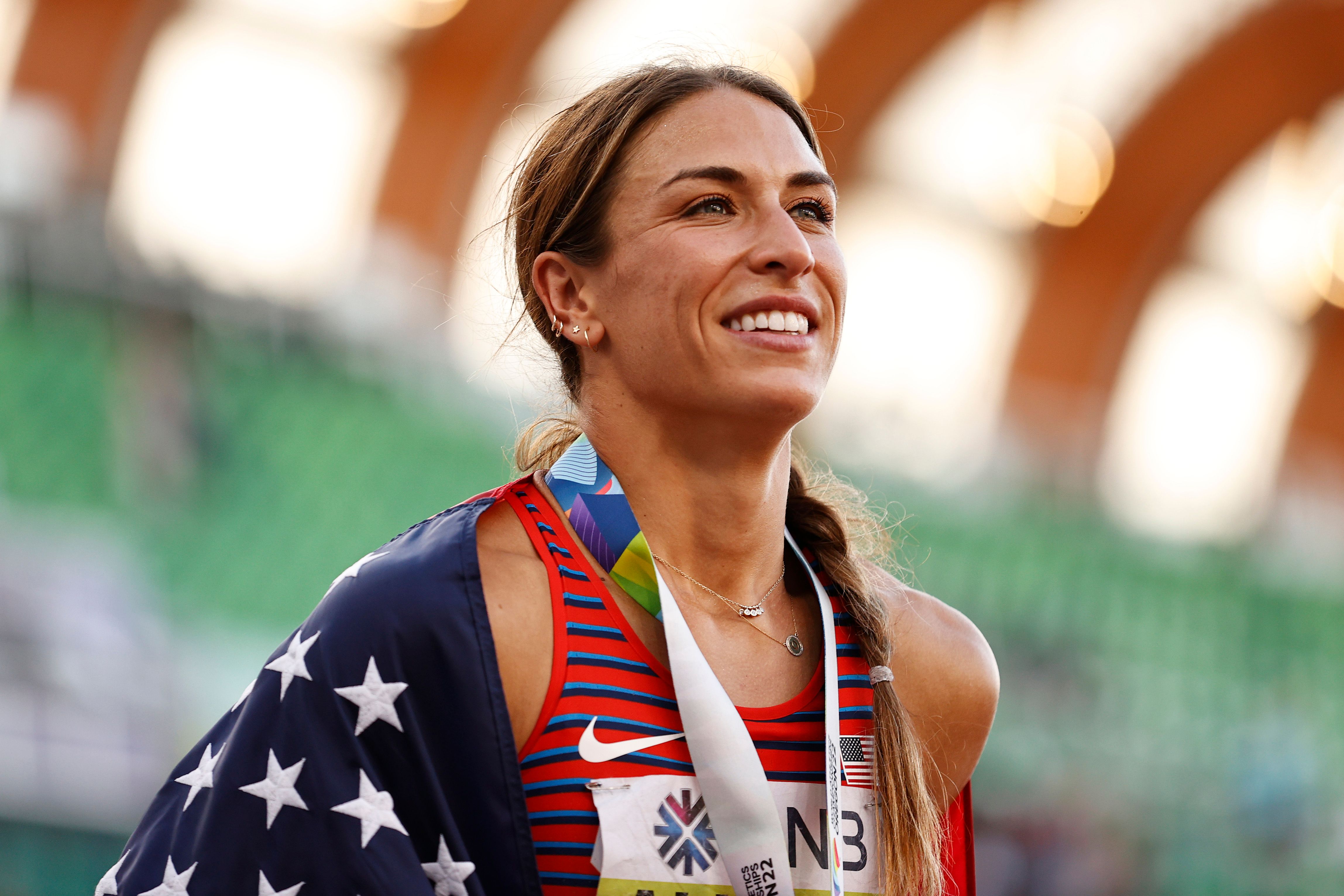 Valarie Allman at the World Athletics Championships Oregon22