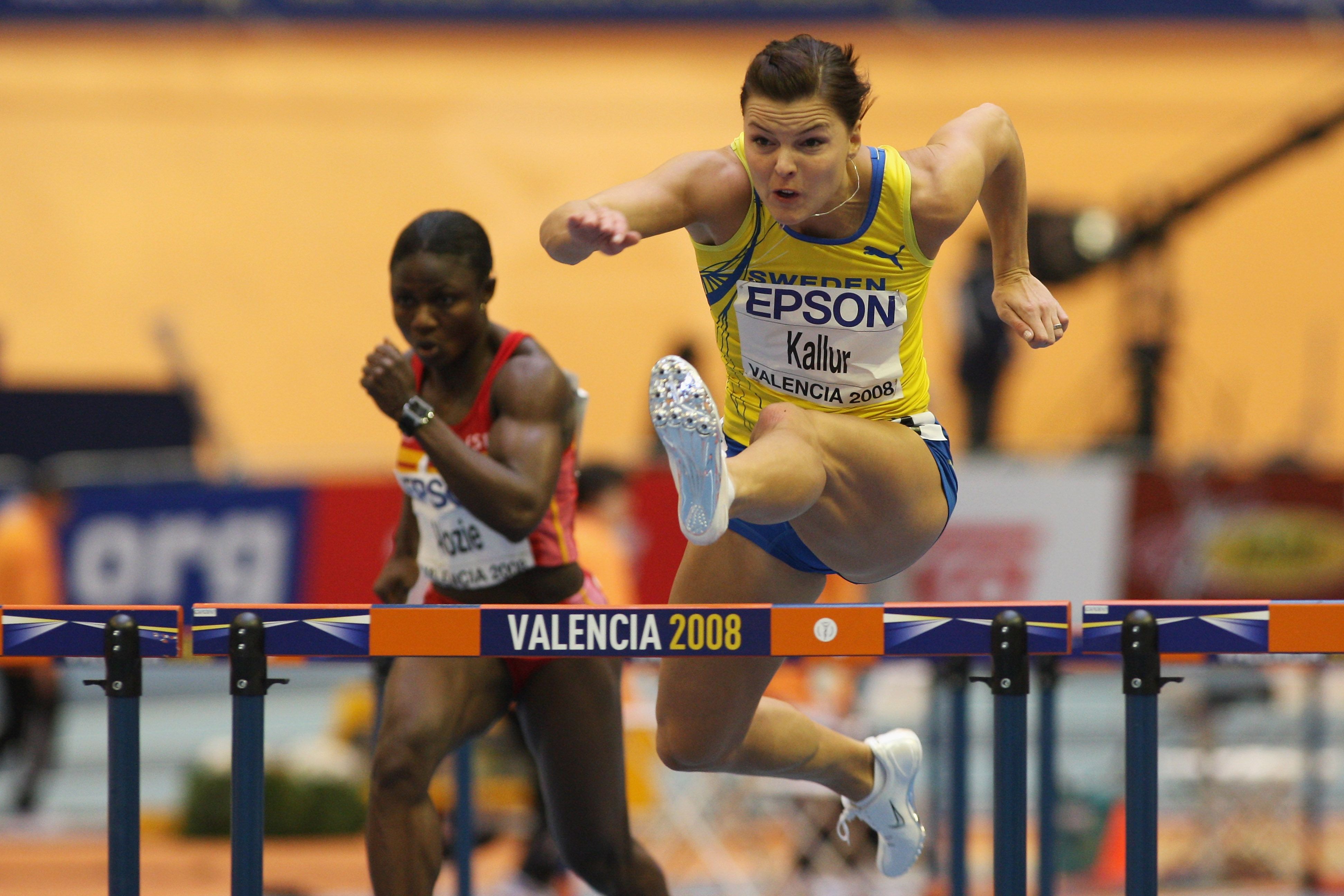Susanna Kallur competes at the World Indoor Championships in Valencia