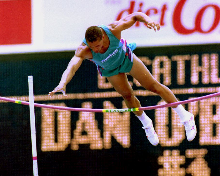 Dan O'Brien in the decathlon pole vault at the 1992 US Olympic Trials