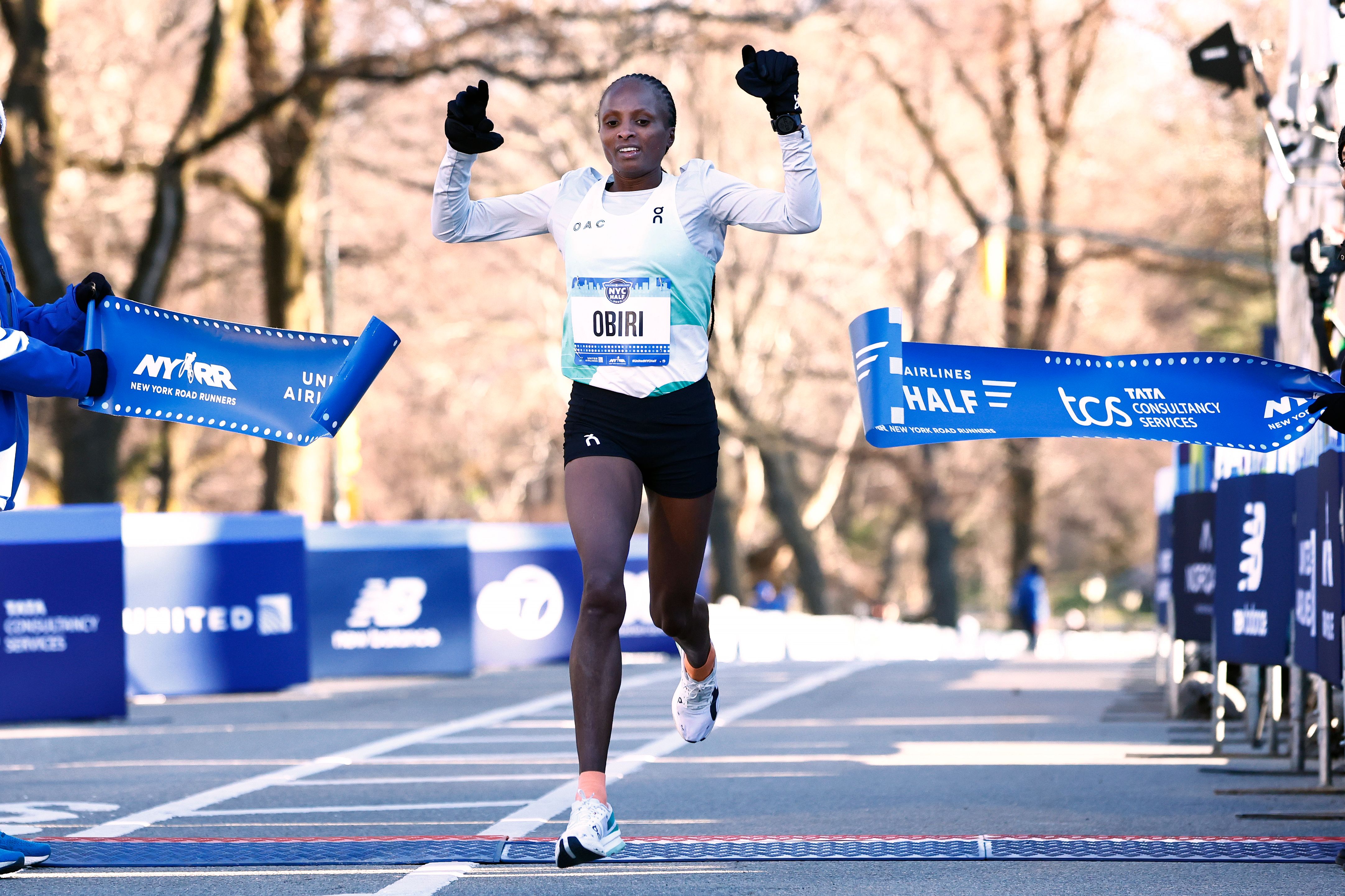 Hellen Obiri wins the New York Half Marathon