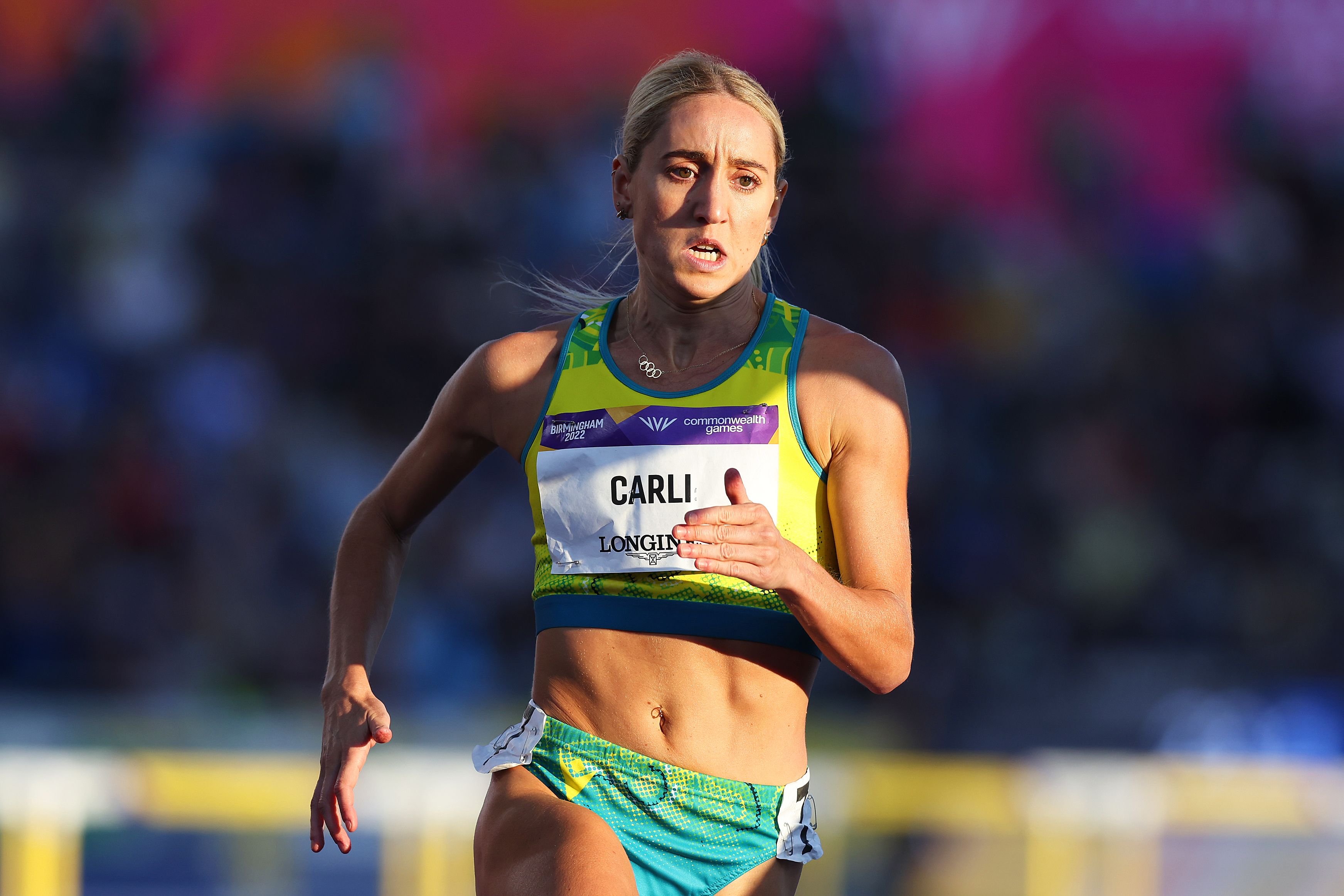 Sarah Carli competes at the Commonwealth Games in Birmingham