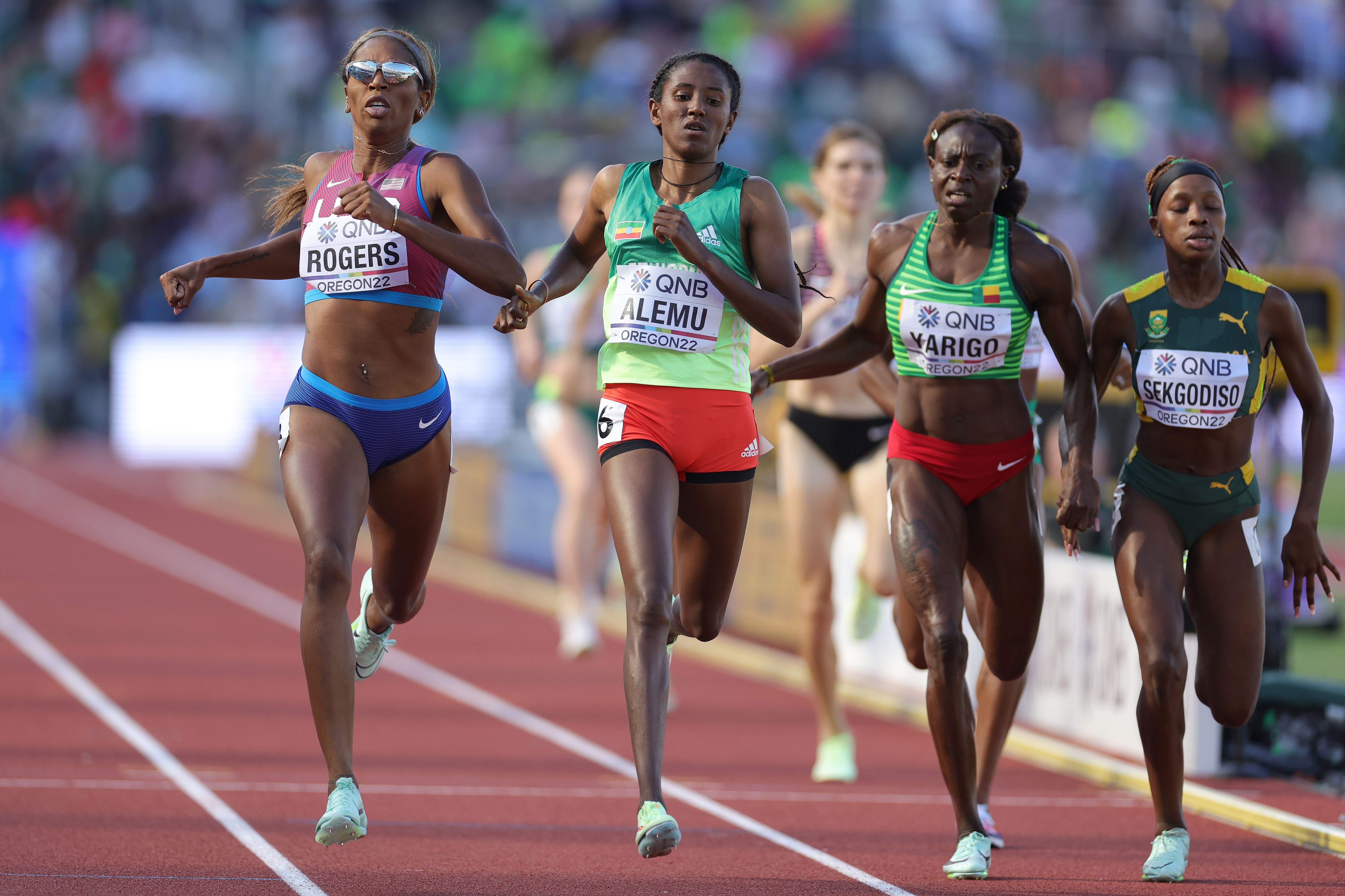 Noelie Yarigo in action at the World Athletics Championships Oregon22