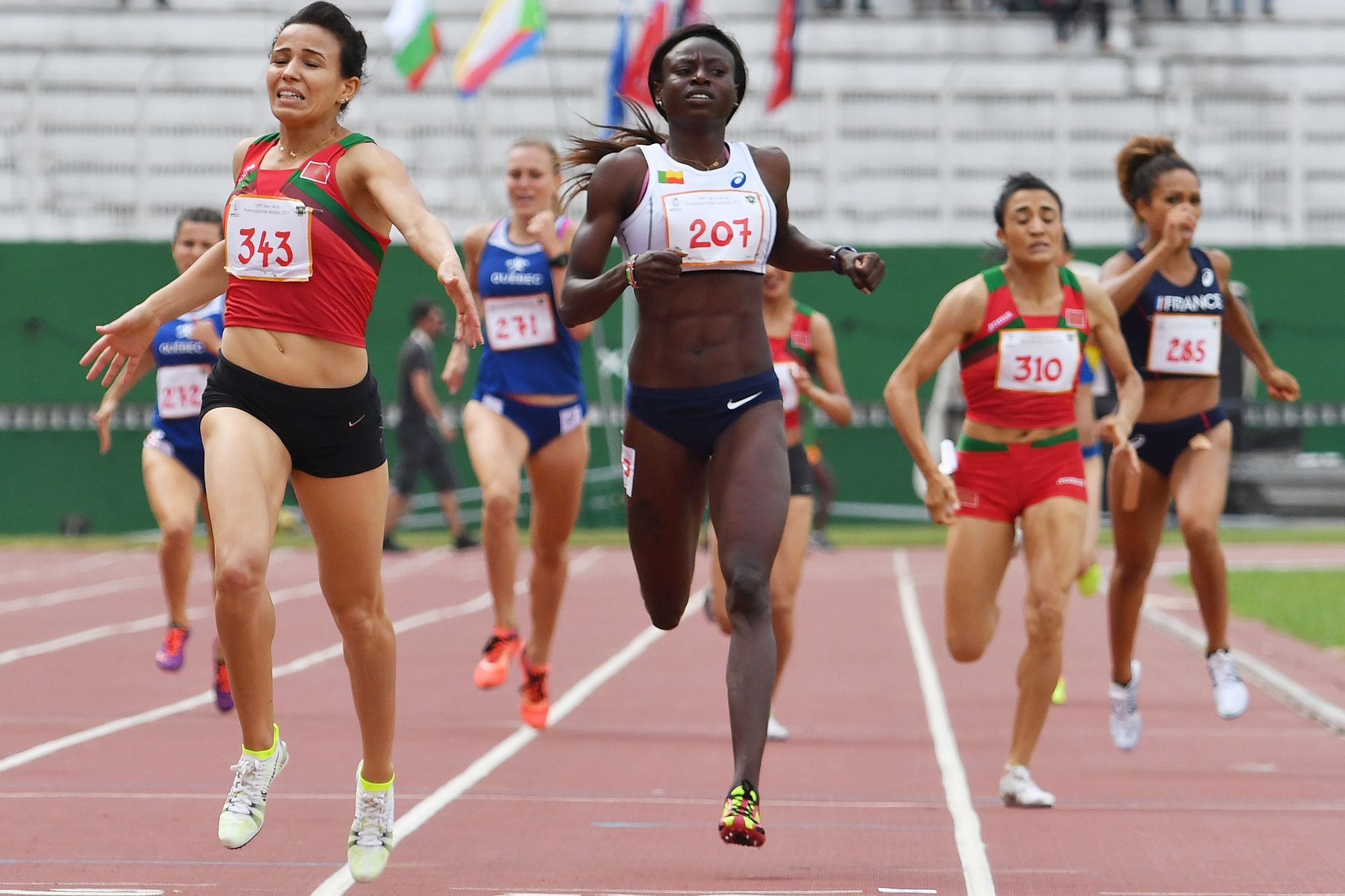 Noelie Yarigo in action at the 2017 Francophone Games