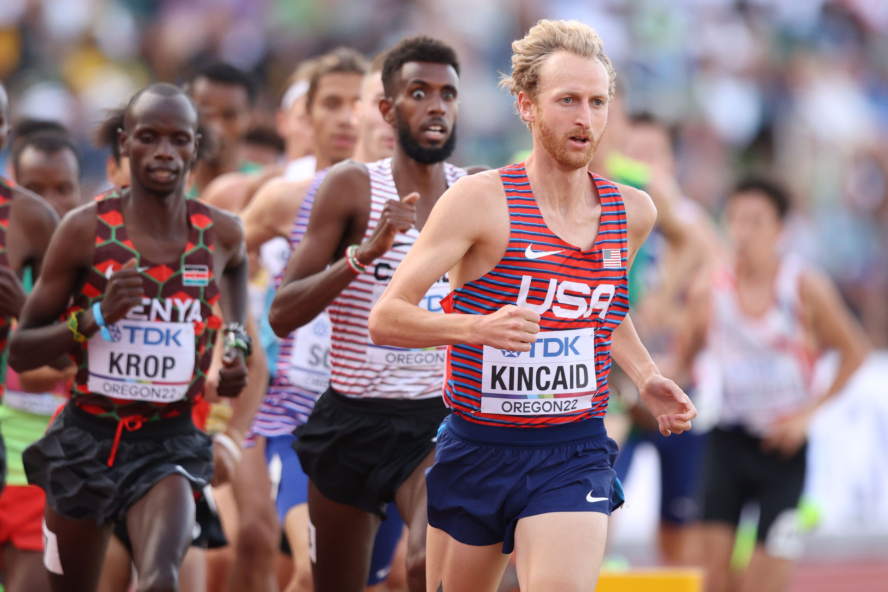 Woody Kincaid at the World Athletics Championships Oregon22