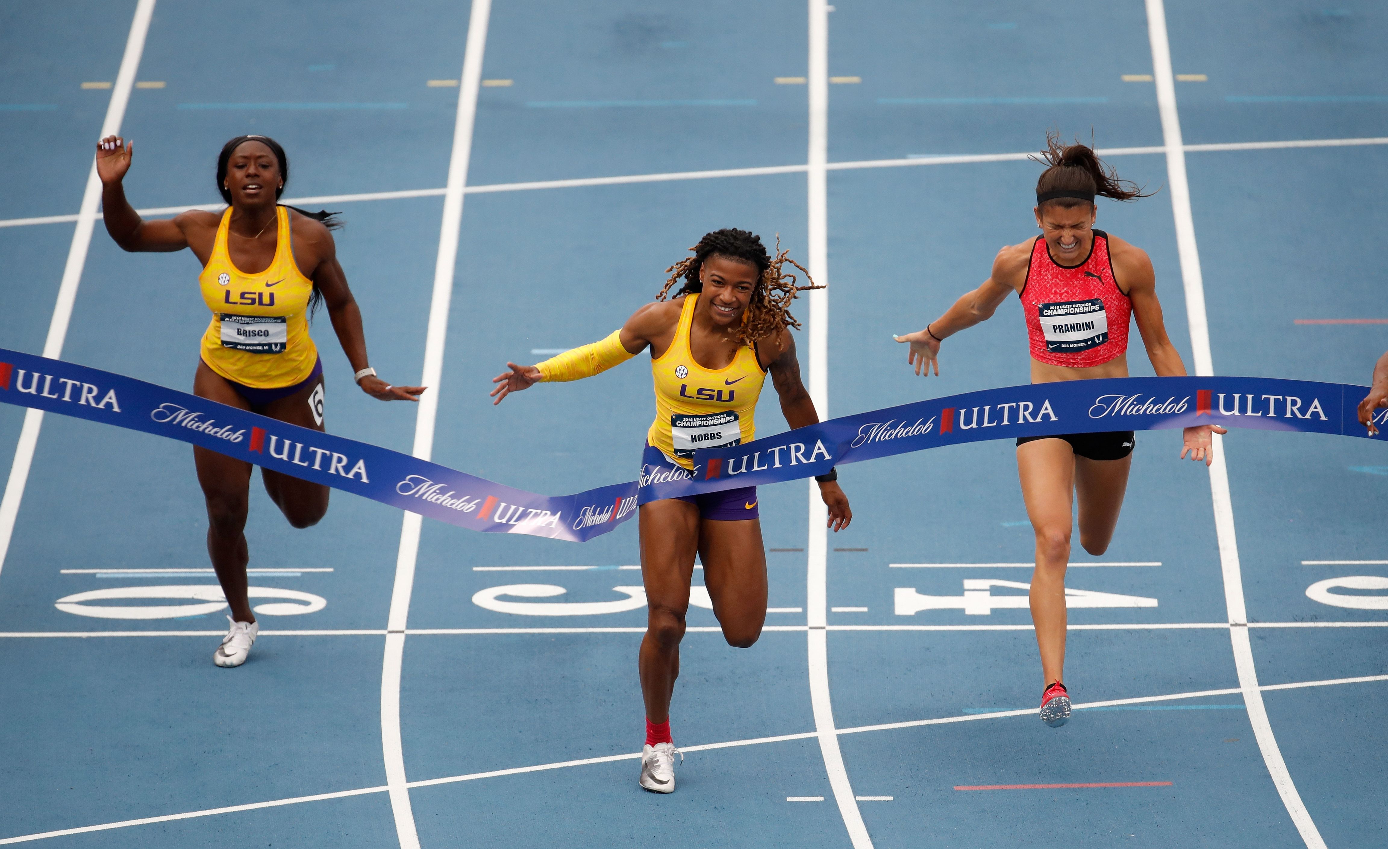 Aleia Hobbs wins the US 100m title in 2018