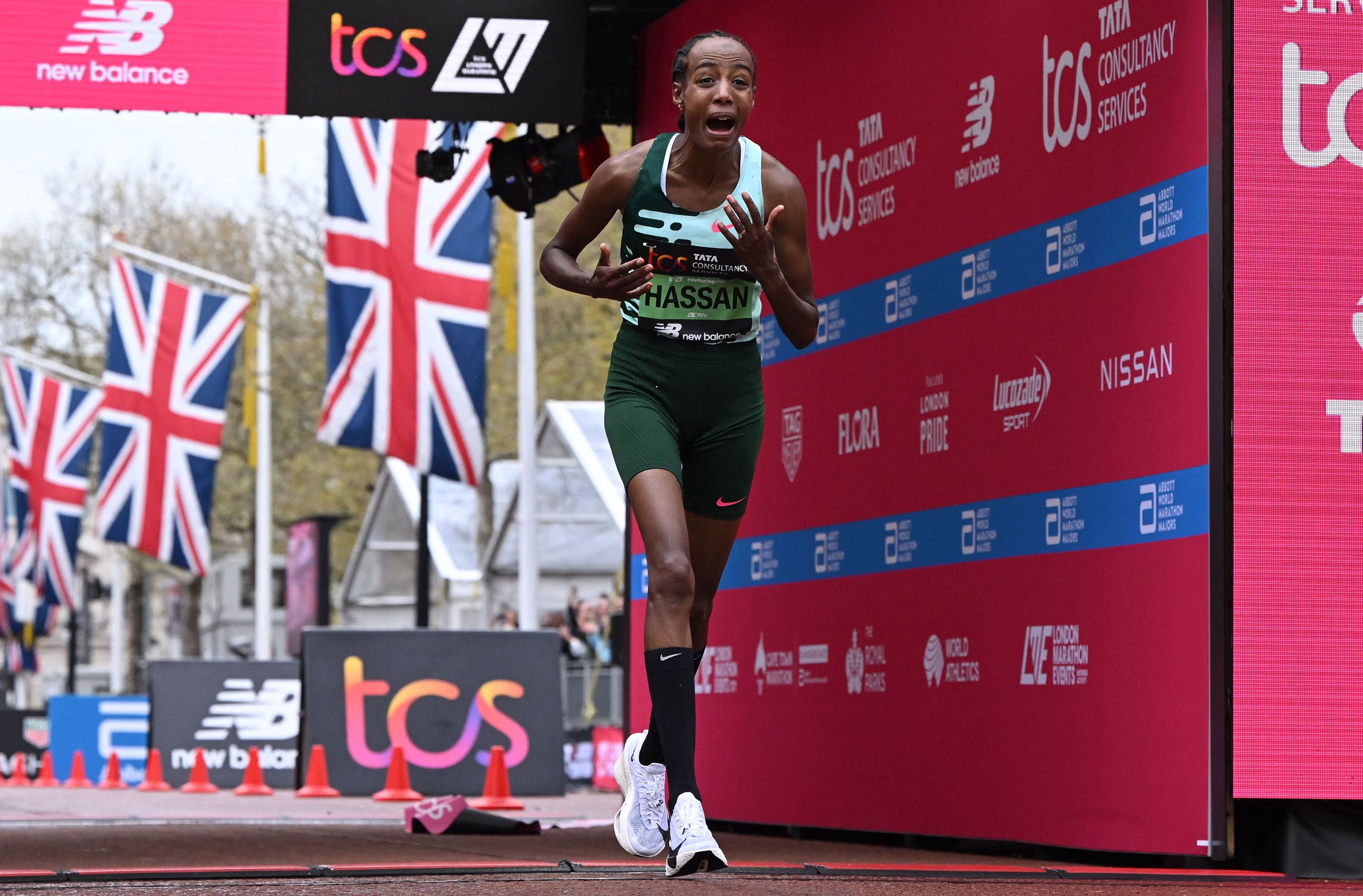 A delighted Sifan Hassan claims victory on her marathon debut in London