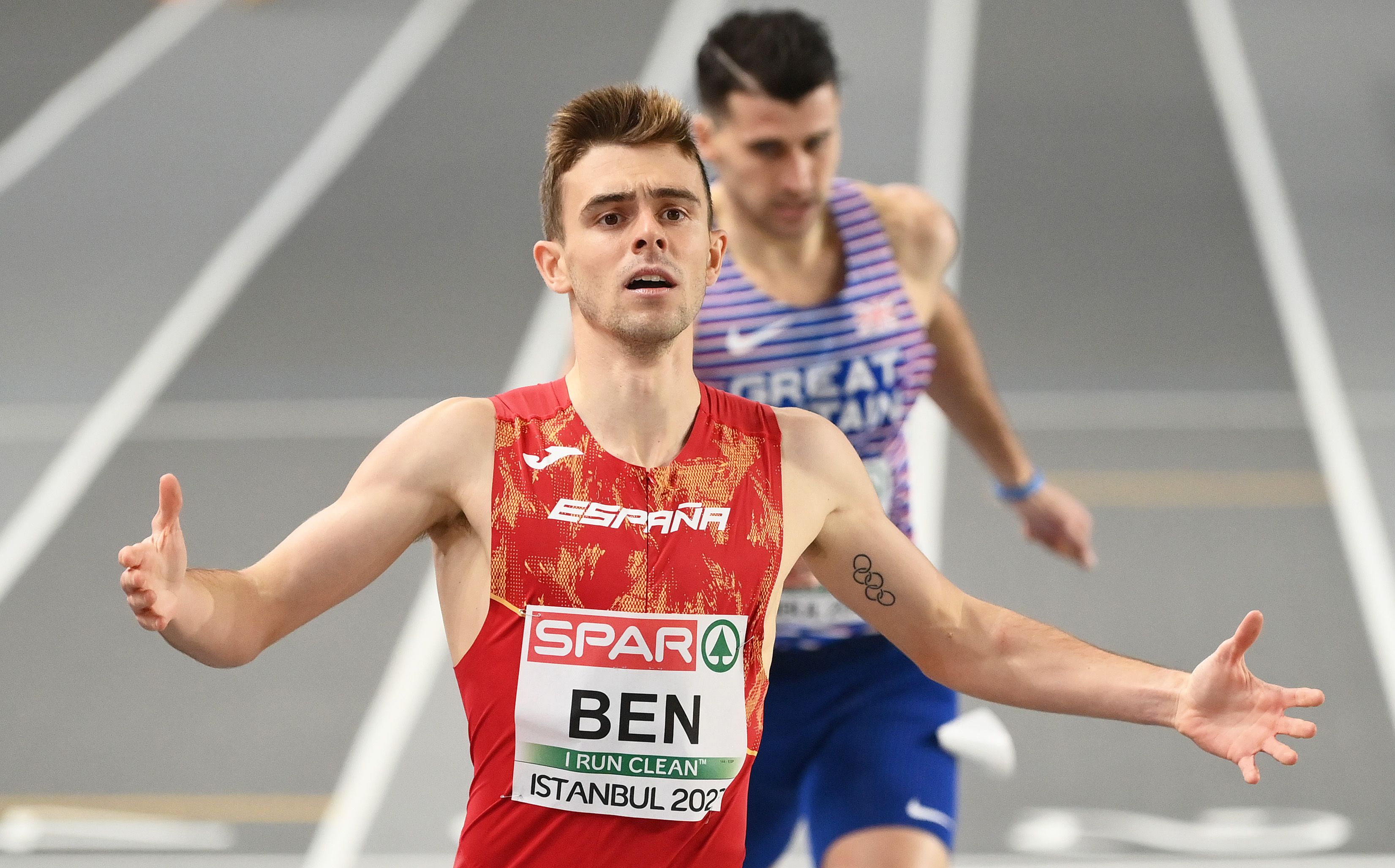 Adrian Ben at the European Indoor Championships in Istanbul