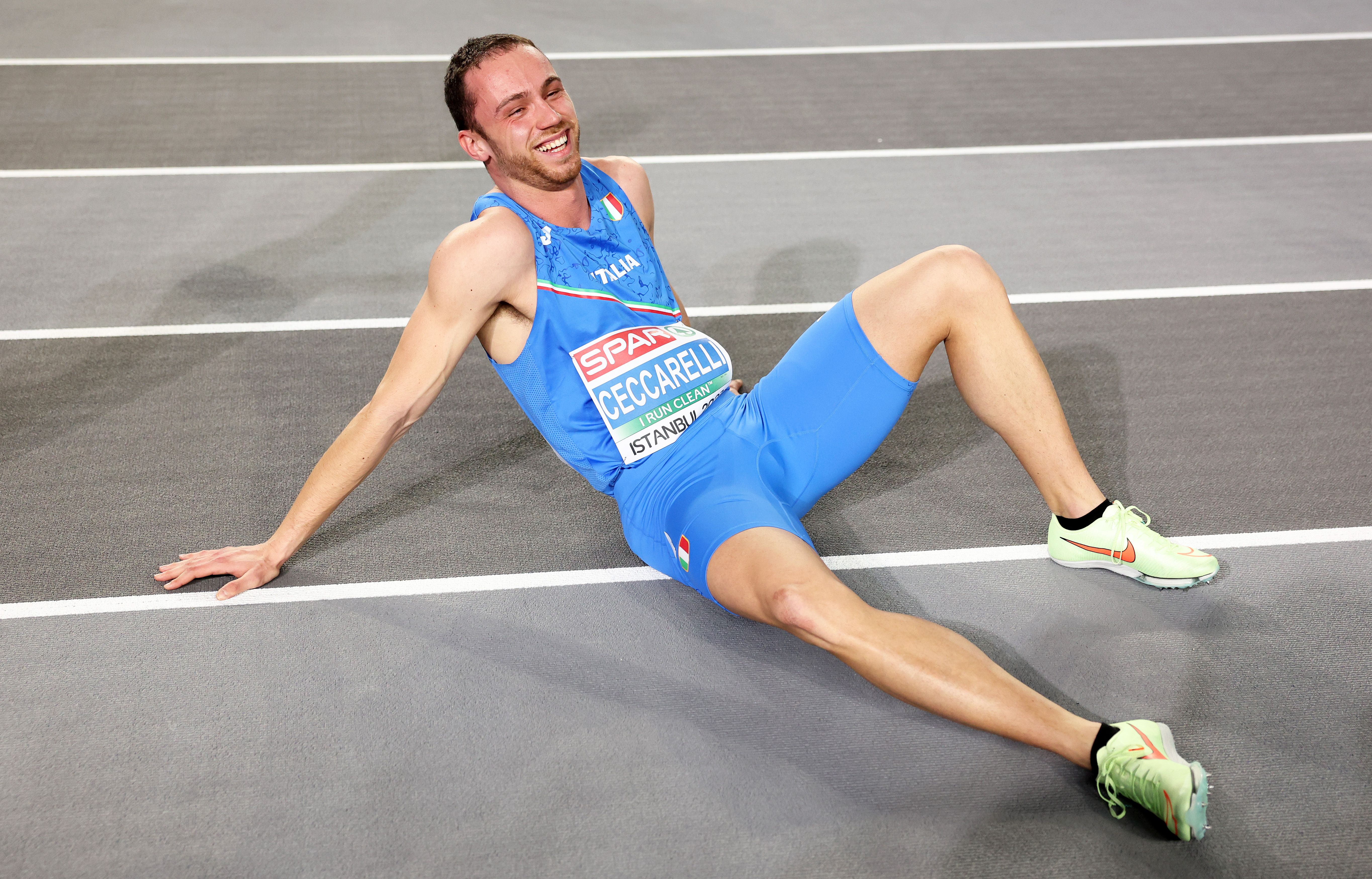 Samuele Ceccarelli at the European Indoor Championships
