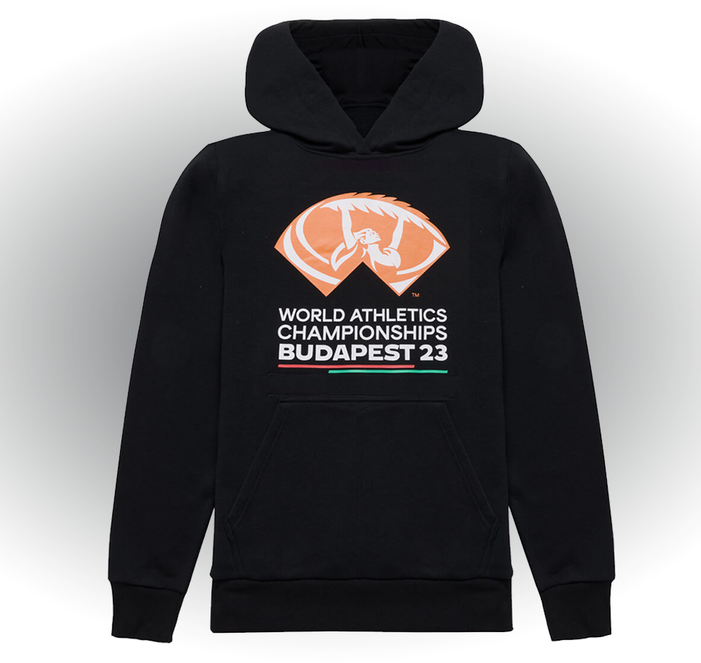 World Athletics Championships Budapest 2023 - World Athletics Budapest Logo Hoodie Black Unisex