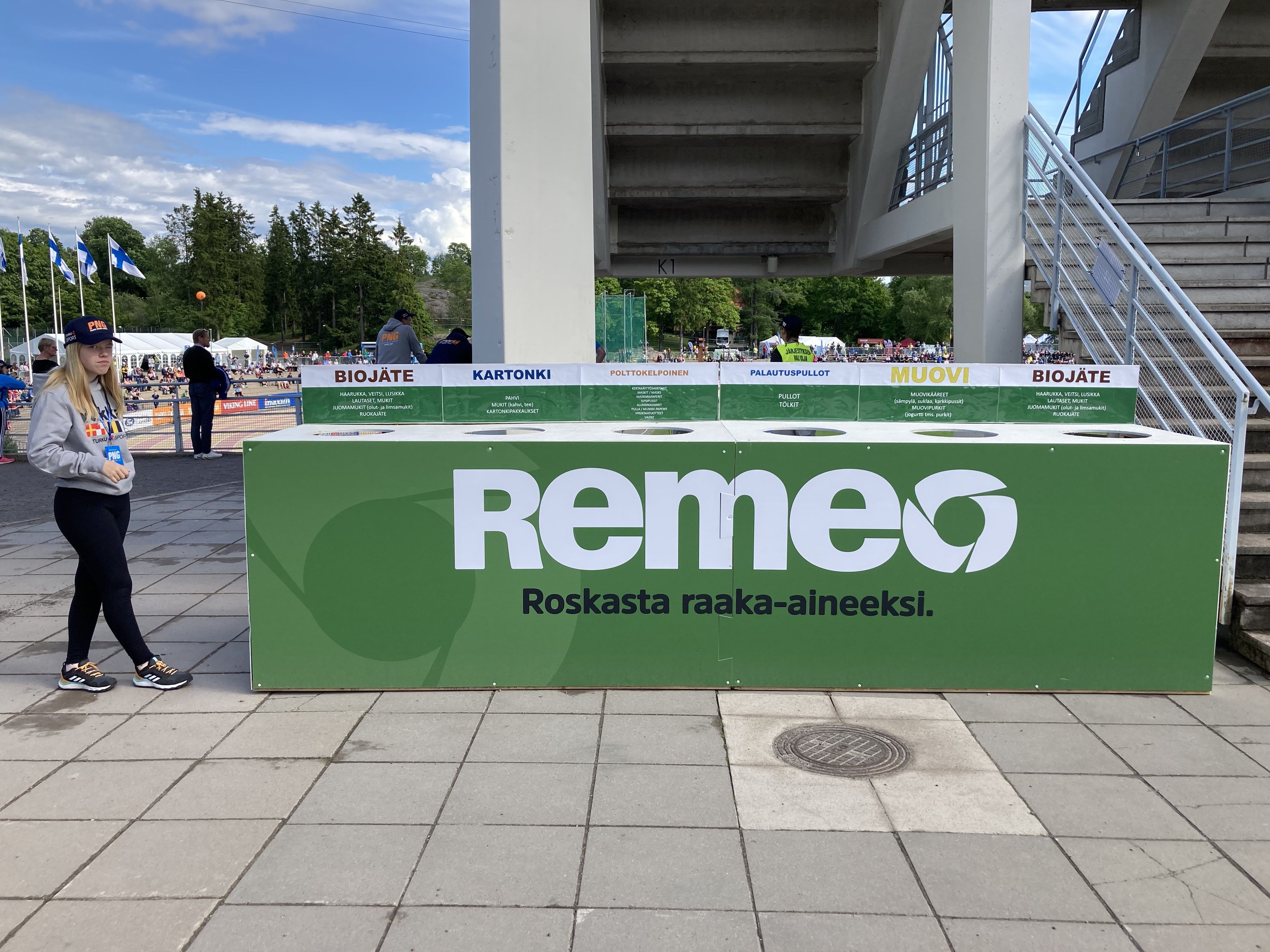 Waste management system at the Paavo Nurmi Games