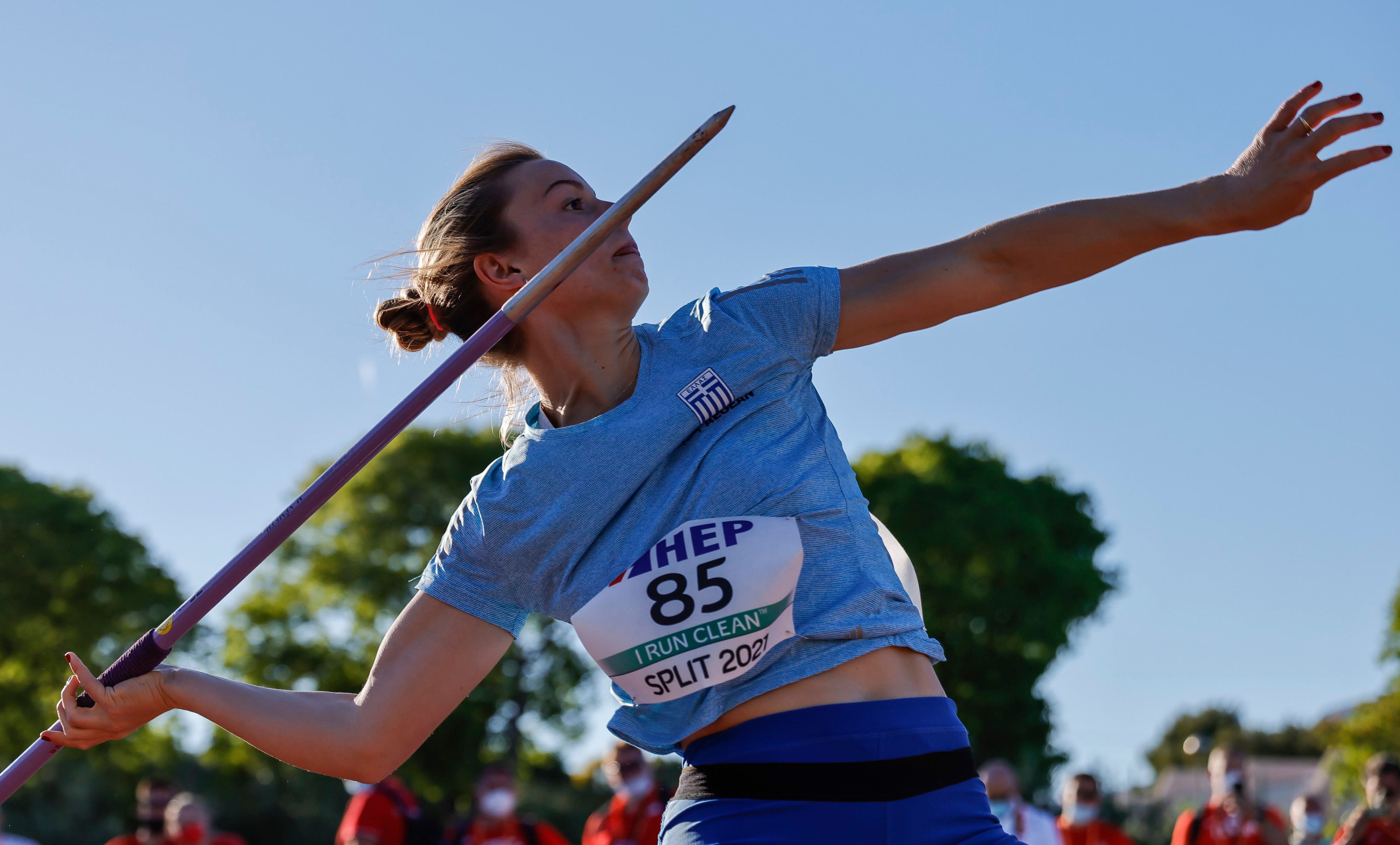 Elina Tzengko at the 2021 European Throwing Cup