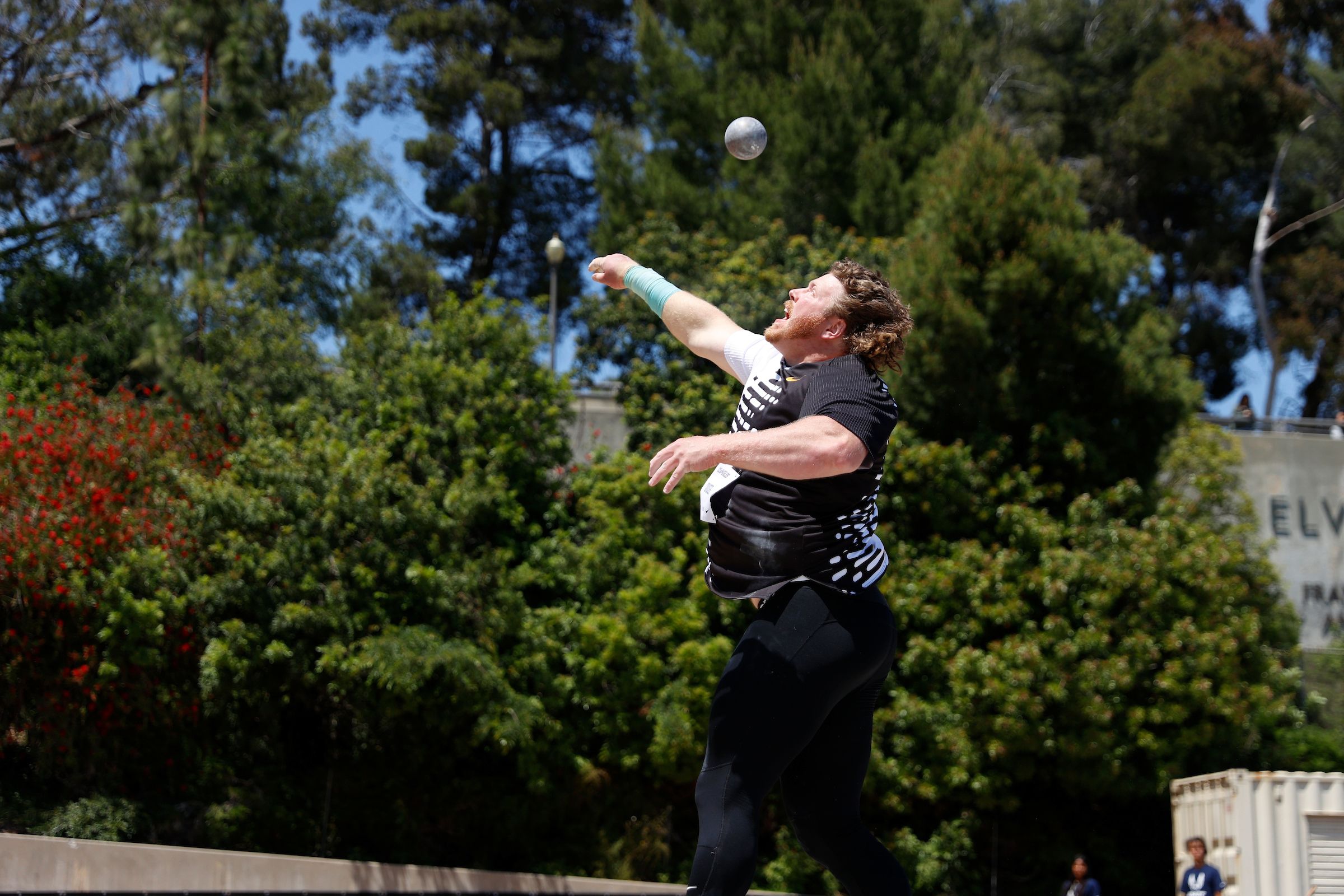 World record-breaker Ryan Crouser in action in Los Angeles