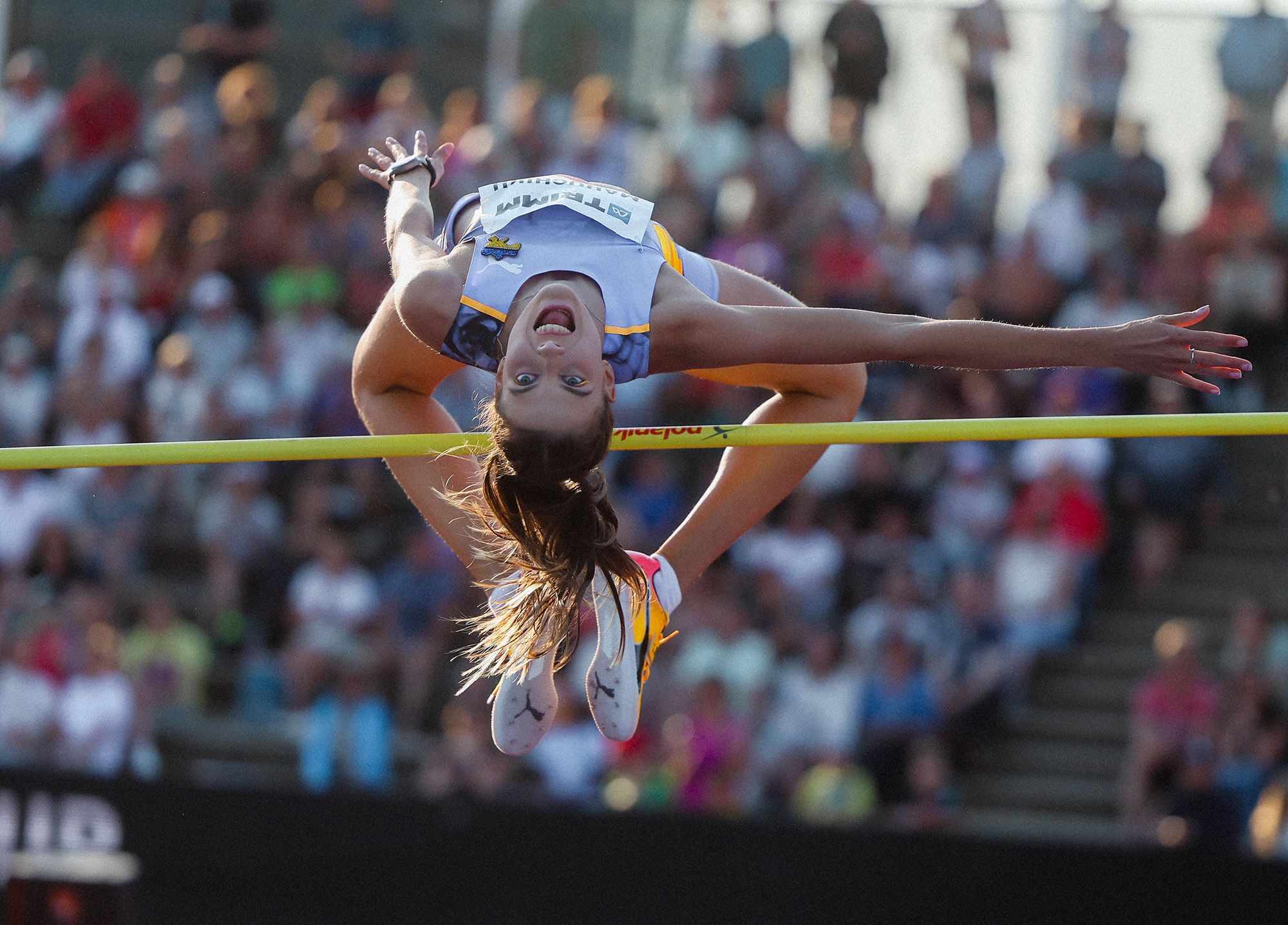 Yaroslava Mahuchikh, winner of the high jump in Hengelo