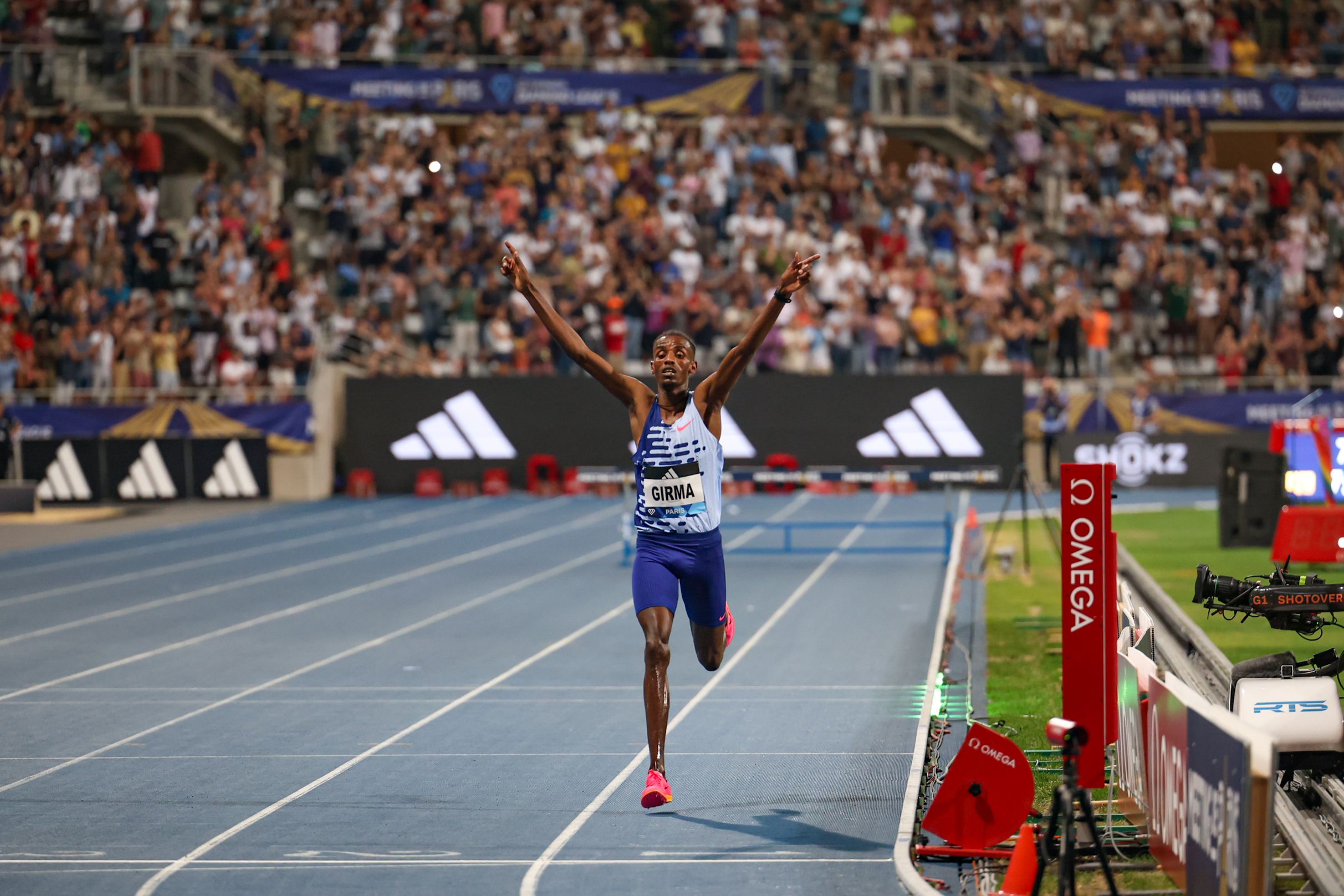 Lamecha Girma breaks the world 3000m steeplechase record in Paris