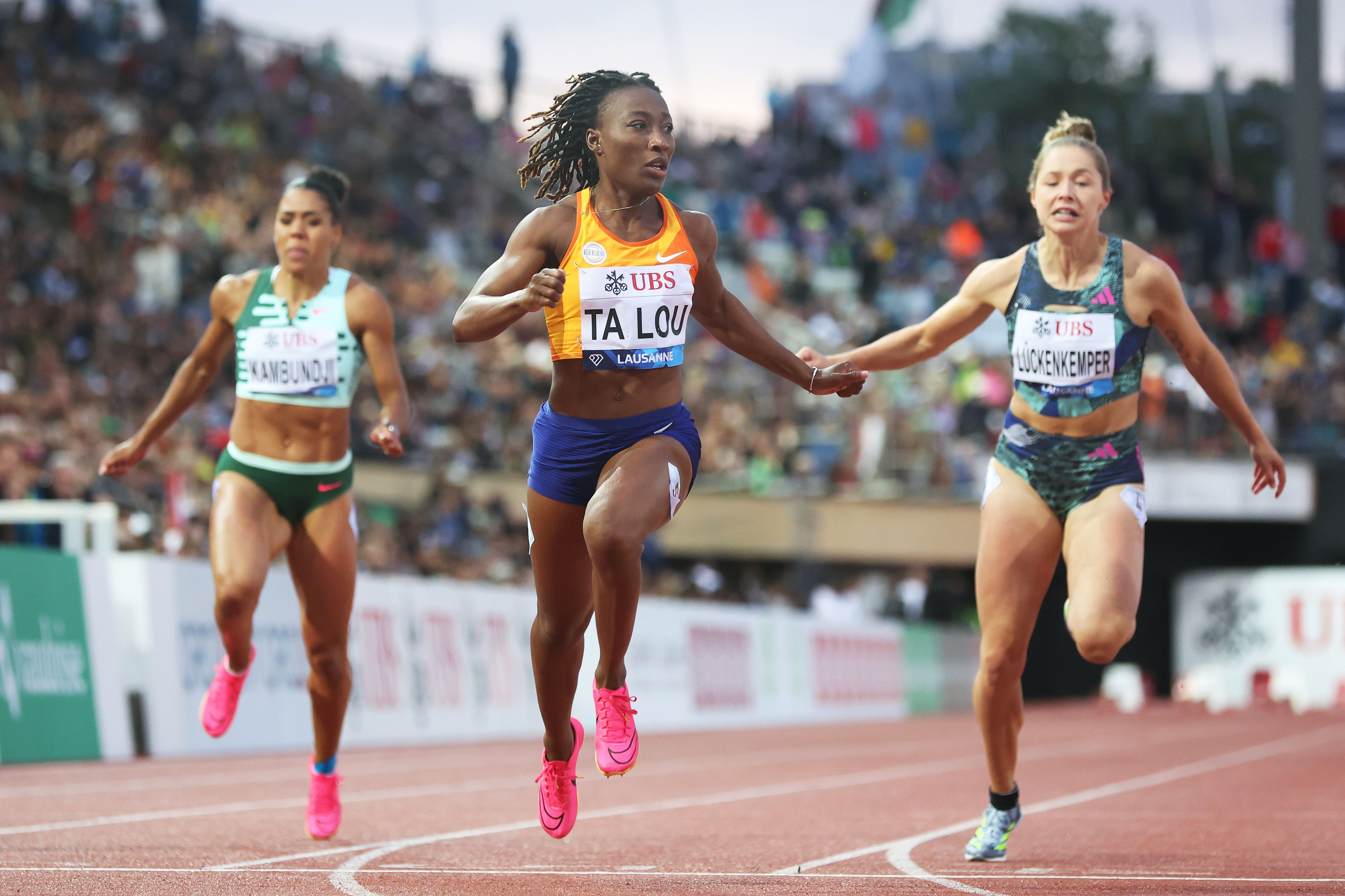Marie-Josee Ta Lou wins the 100m in Lausanne