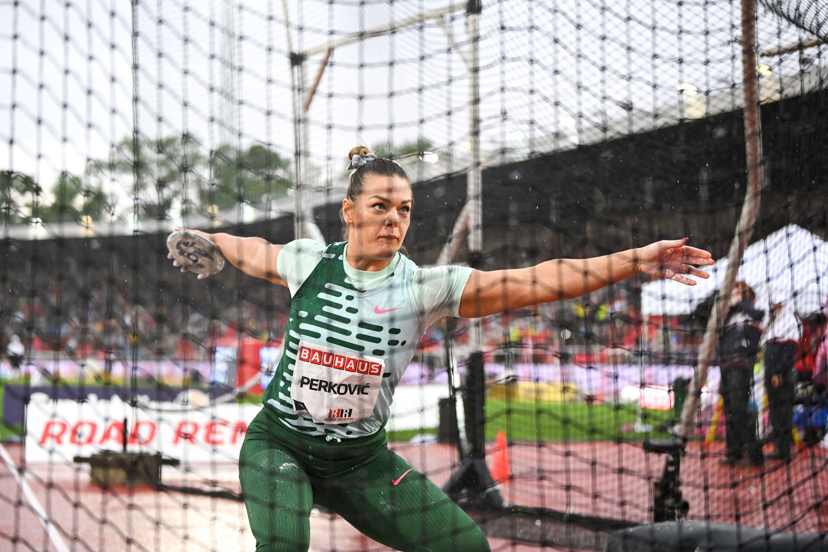 Discus star Sandra Perkovic competes in Stockholm