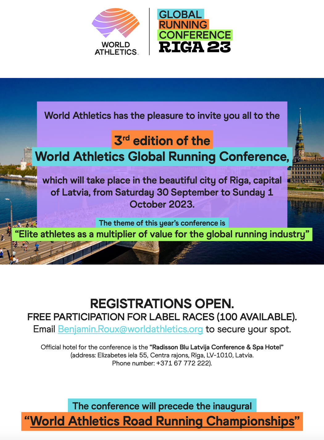 World Athletics Global Running Conference Riga 23 1