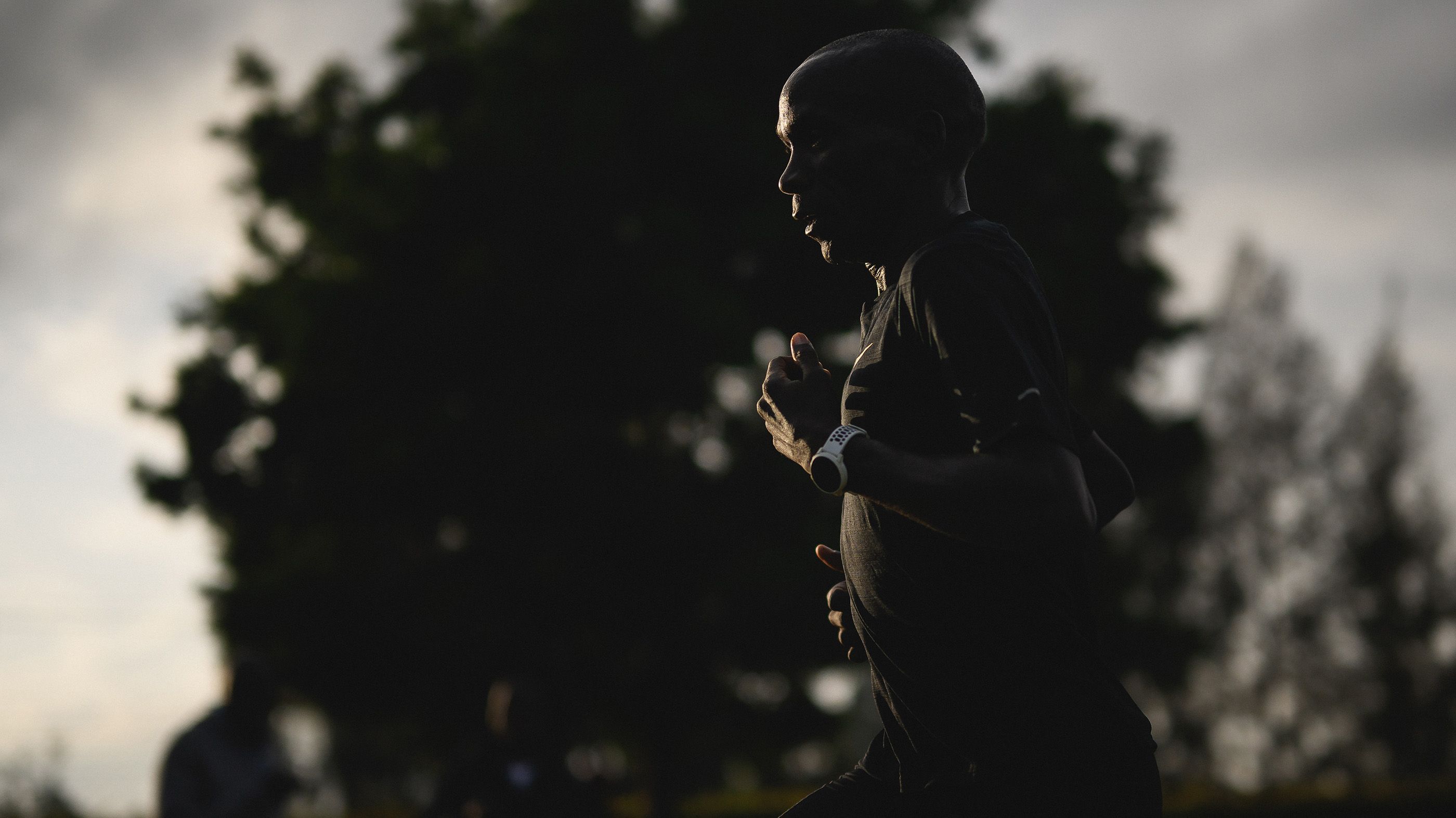 Eliud Kipchoge during a training session