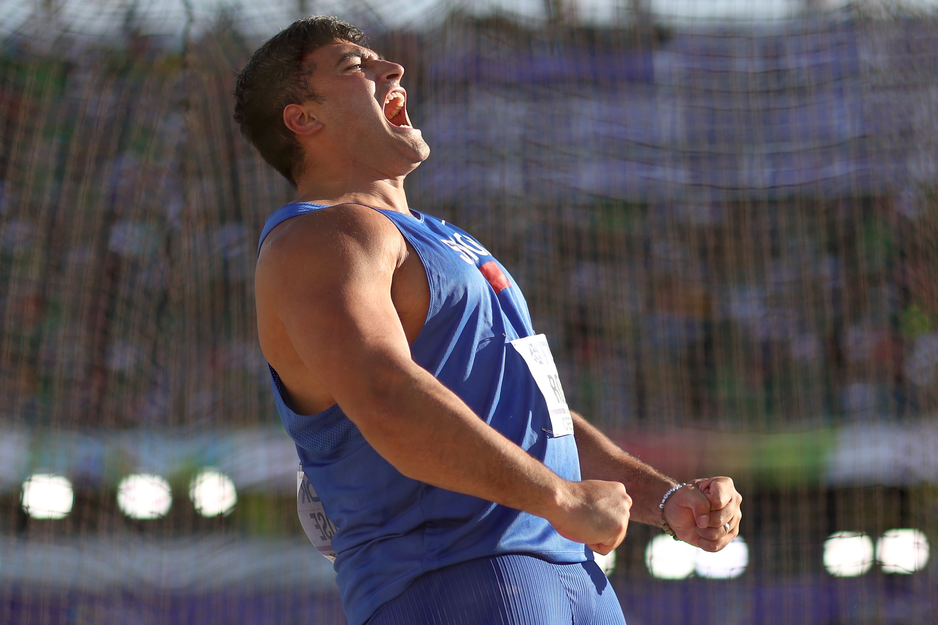 Samoan discus thrower Alex Rose at the World Athletics Championships Oregon22