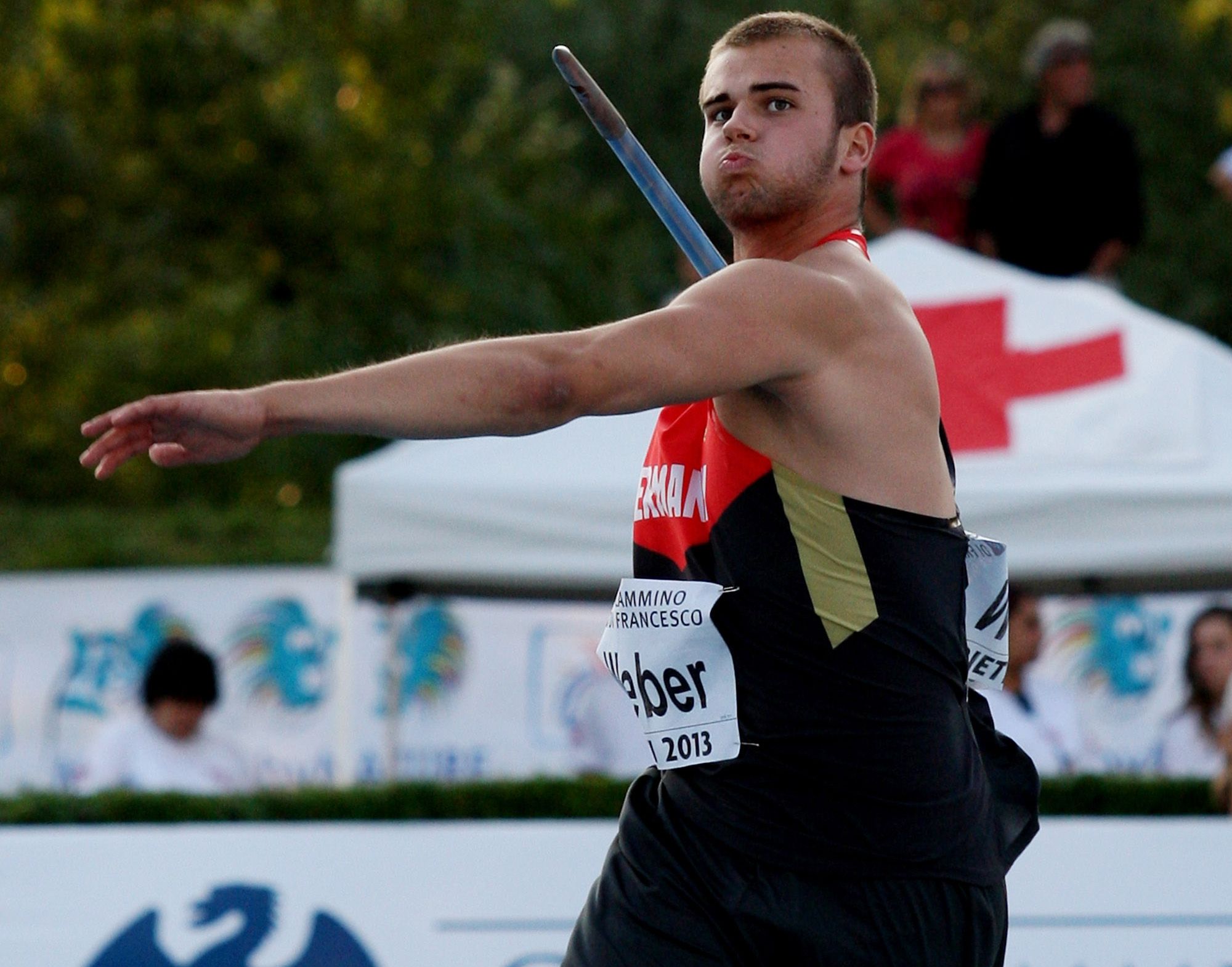 Julian Weber in action at the 2013 European U20 Championships in Rieti