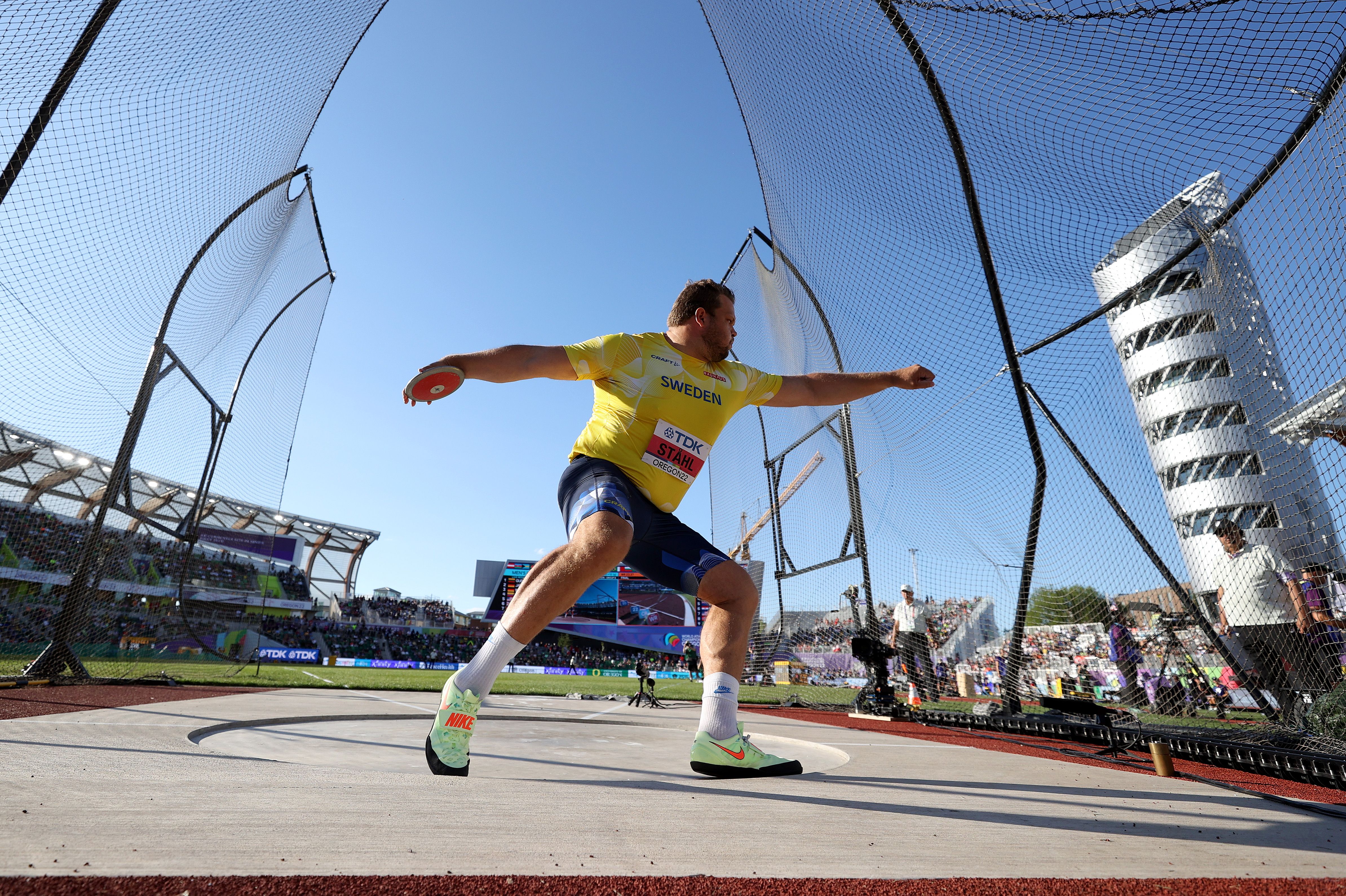 Daniel Stahl at the World Athletics Championships Oregon22