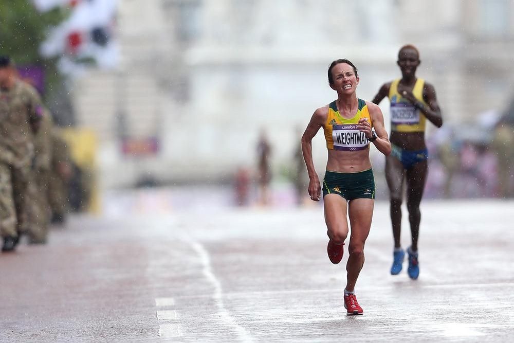 Lisa Weightman in the marathon at the London 2012 Olympic Games