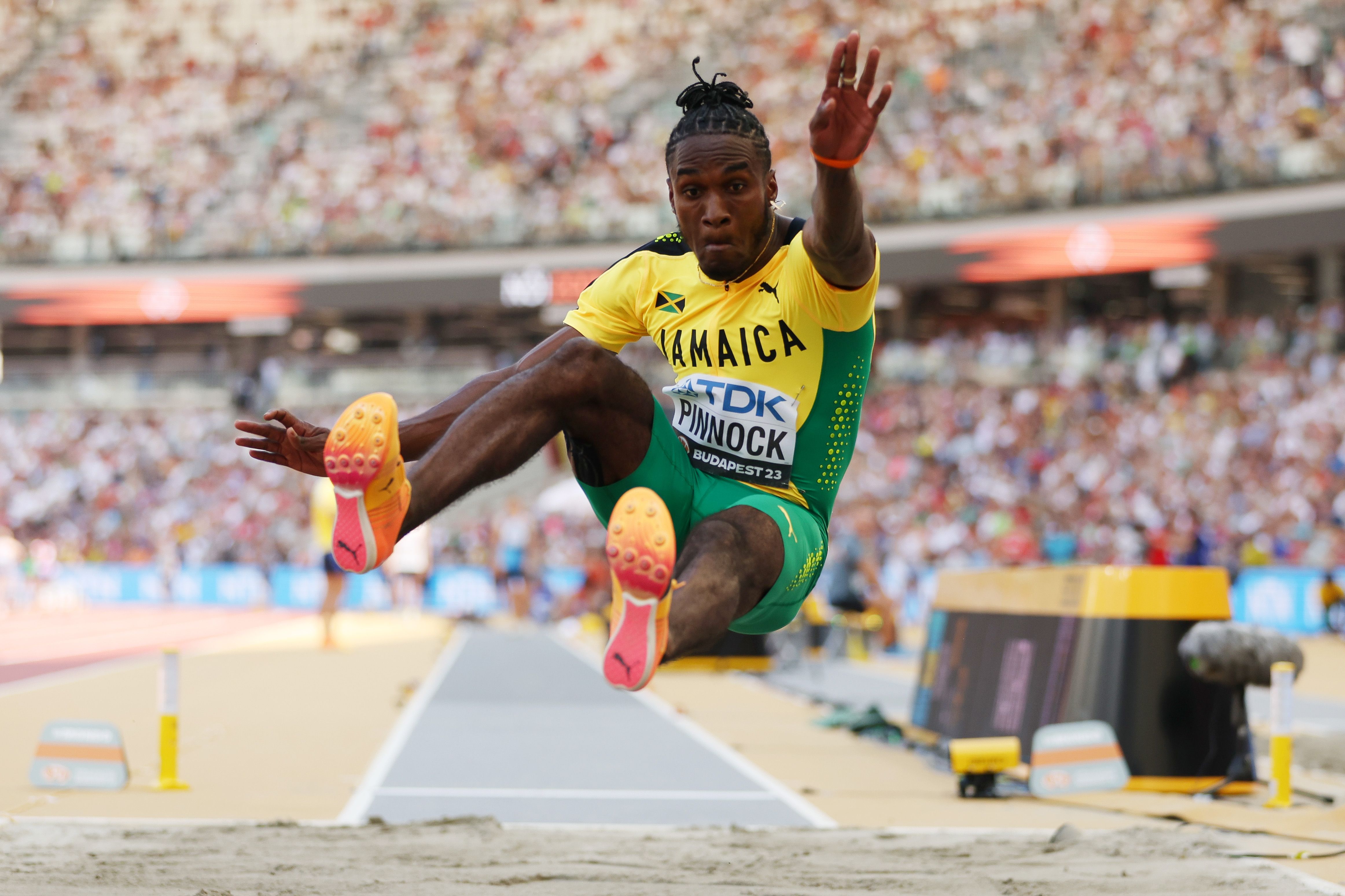 Wayne Pinnock at the World Athletics Championships Budapest 23