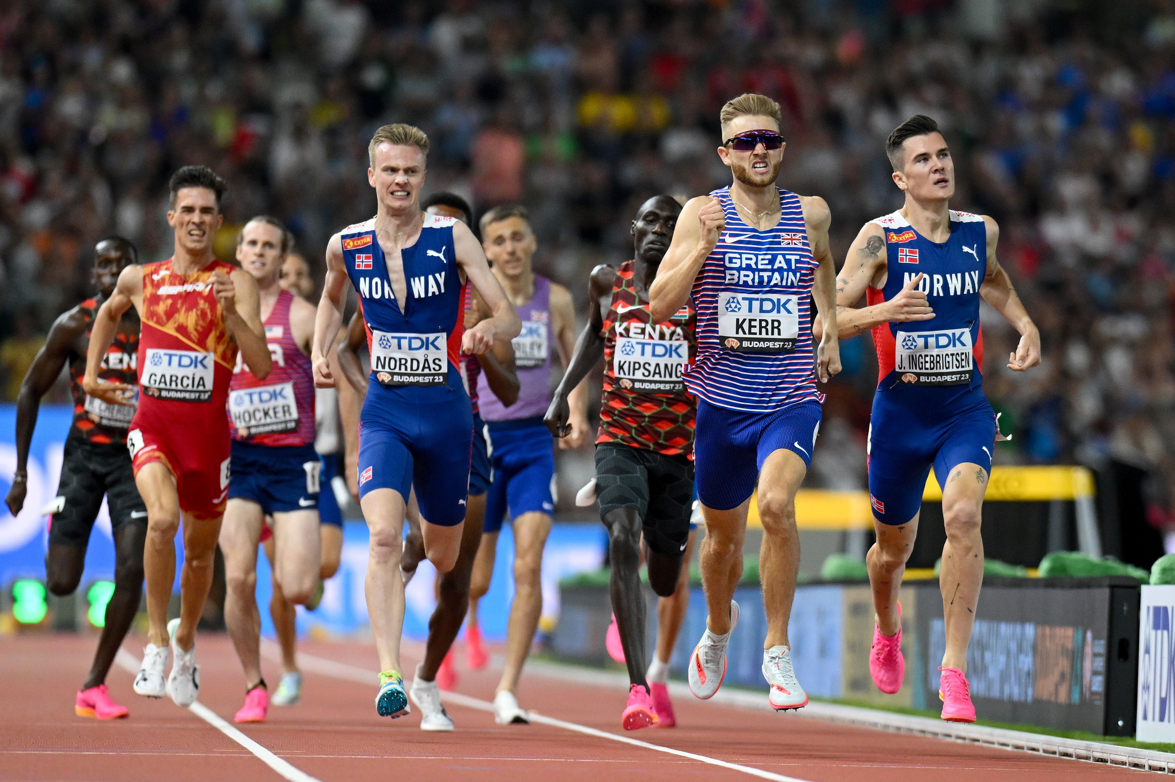 Josh Kerr wins the 1500m at the World Athletics Championships Budapest 23