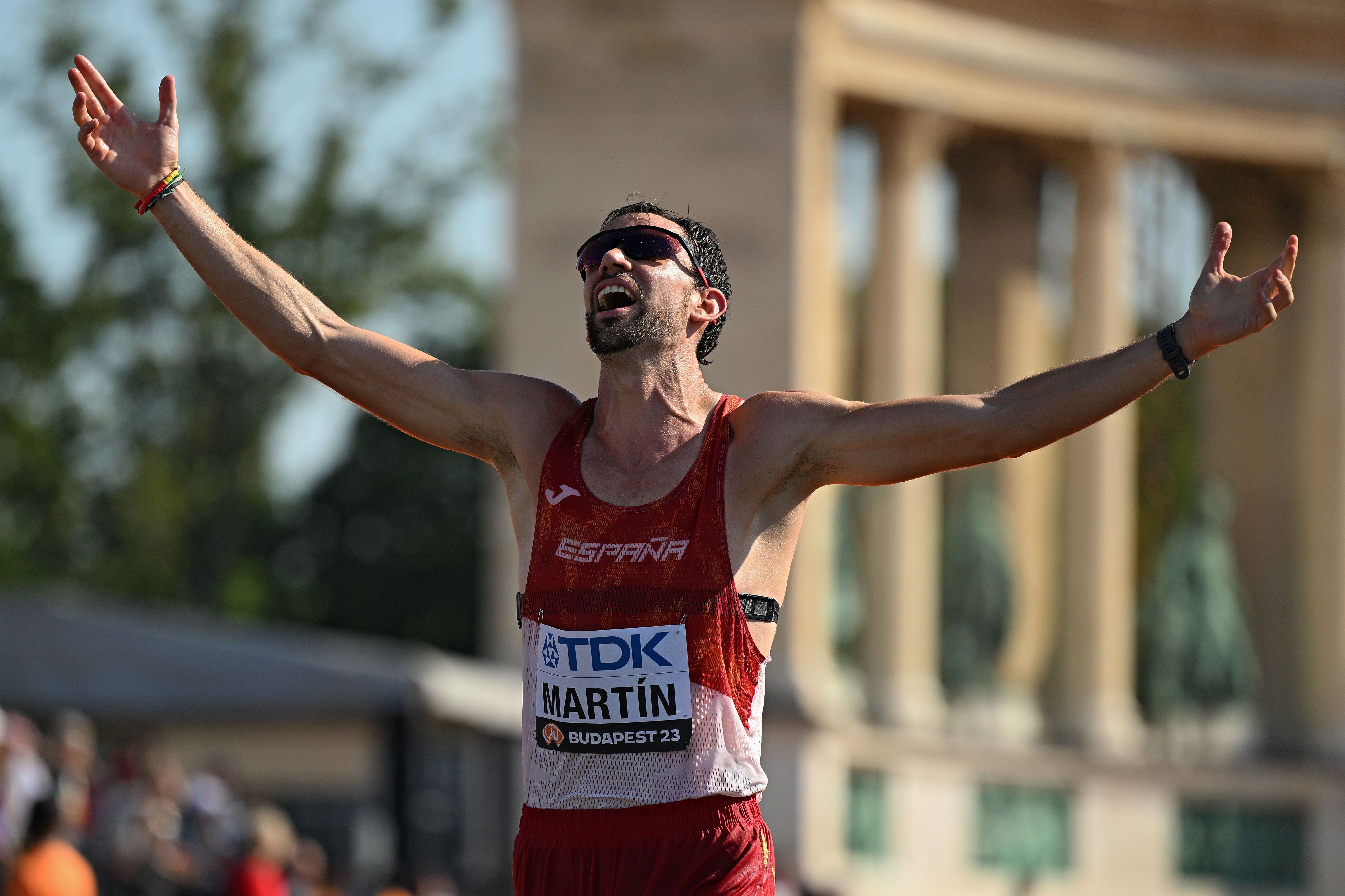 Alvaro Martin wins the 35km race walk at the World Athletics Championships Budapest 23