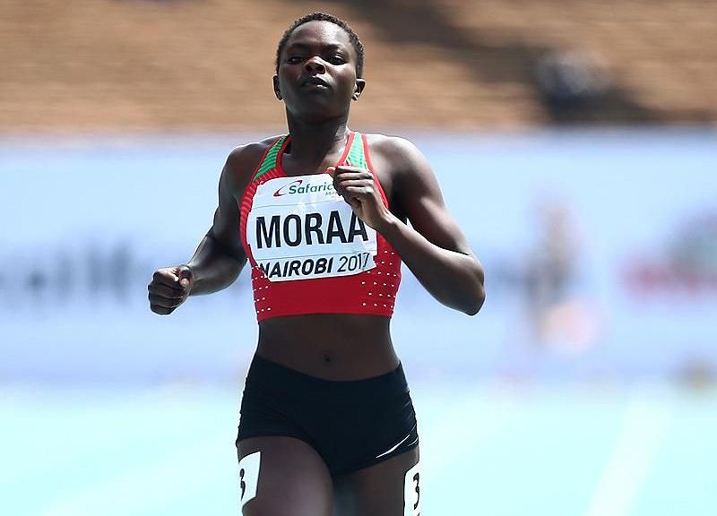Mary Moraa in the 400m at the World U18 Championships Nairobi 2017