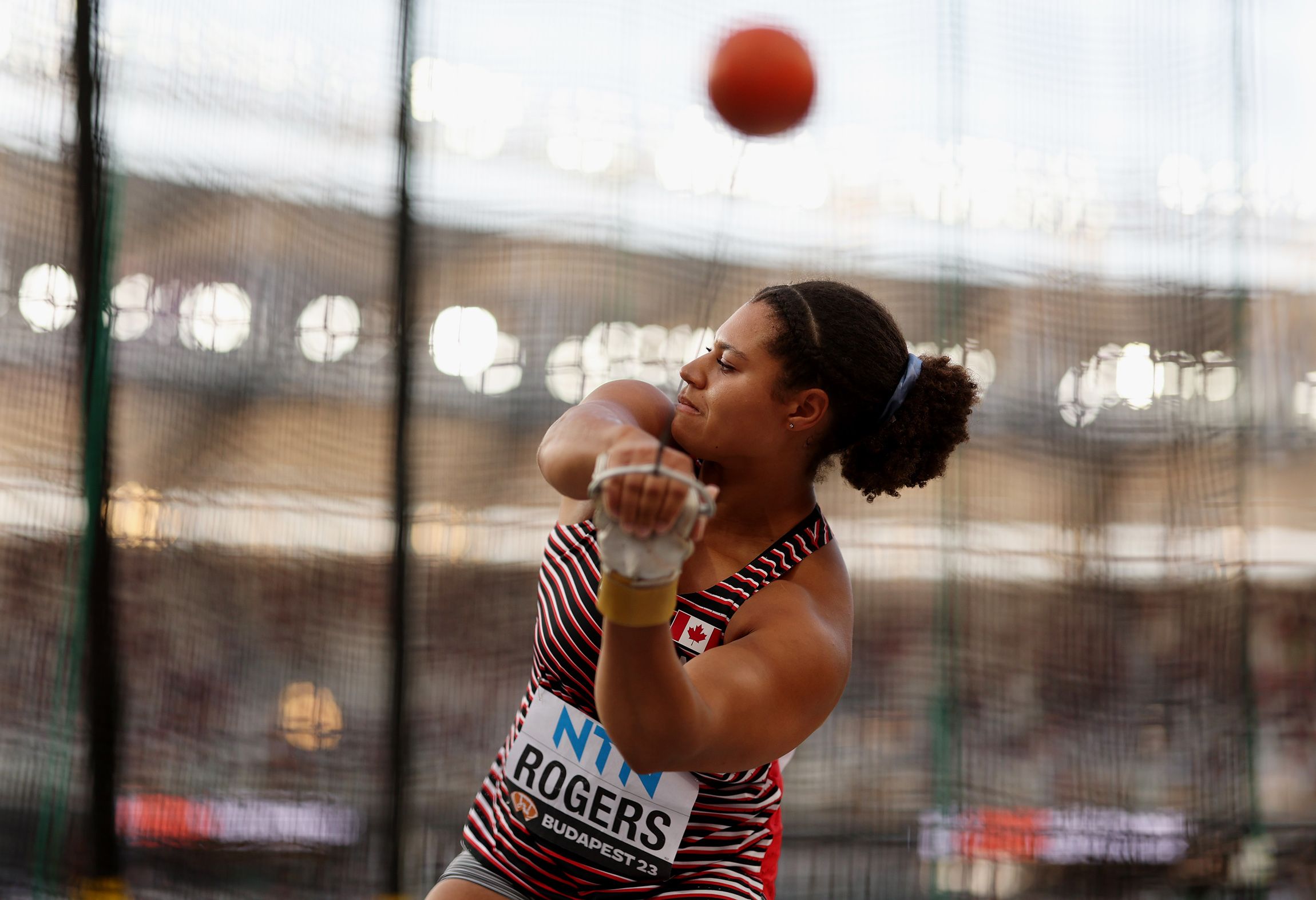 Camryn Rogers in the hammer at the World Athletics Championships Budapest 23