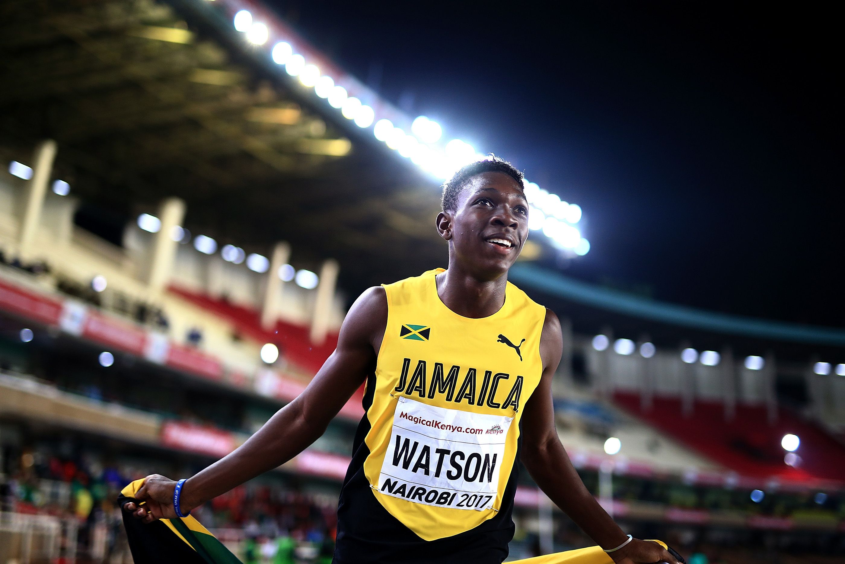 Antonio Watson at the 2017 World U18 Championships in Nairobi