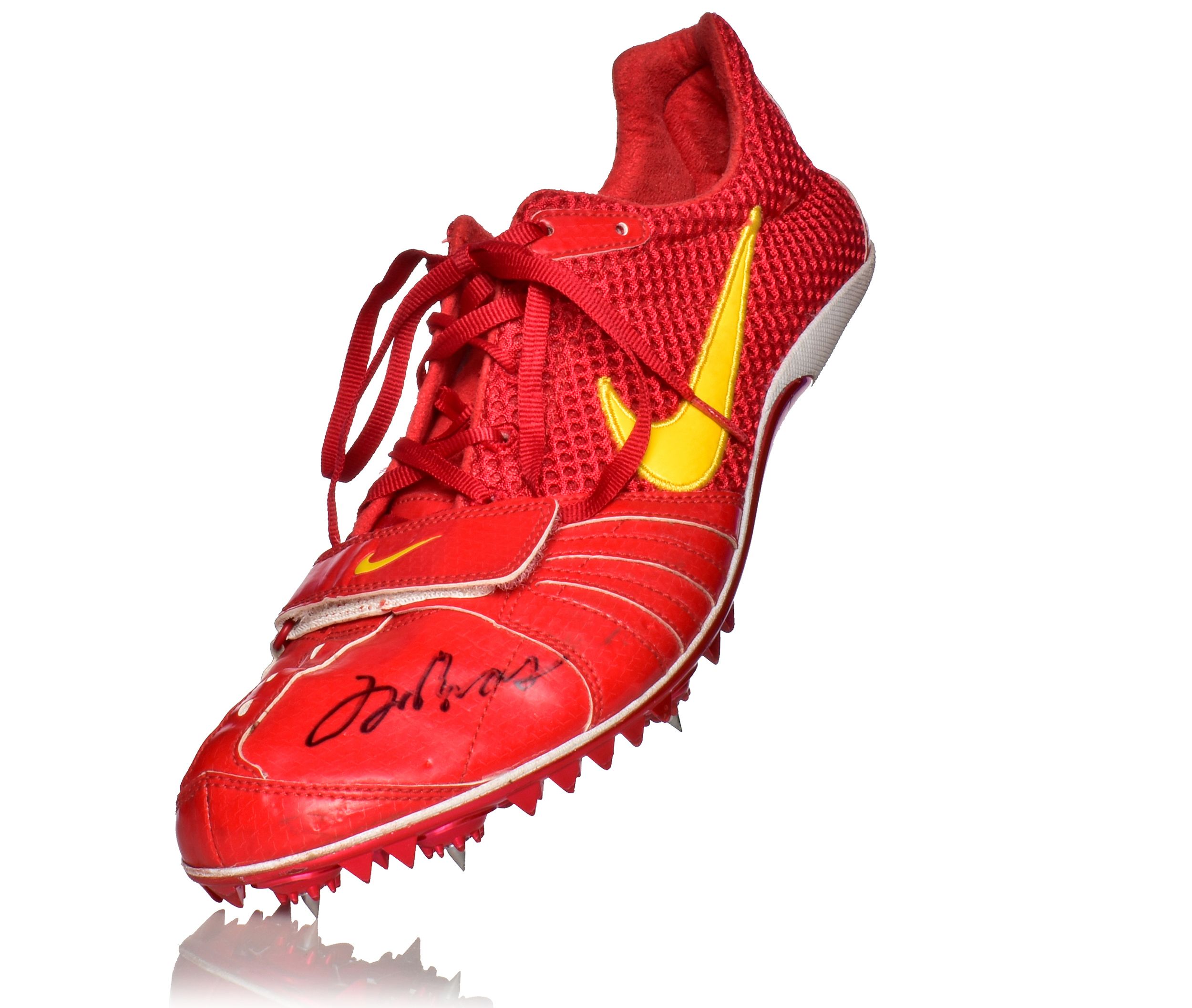 One of the spikes Liu Xiang wore during his world silver medal win in Daegu