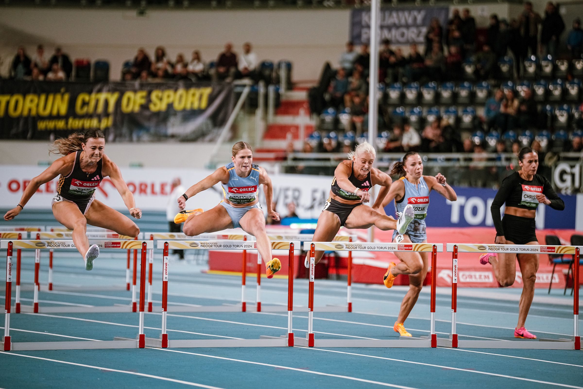 The women's 60m hurdles in Torun
