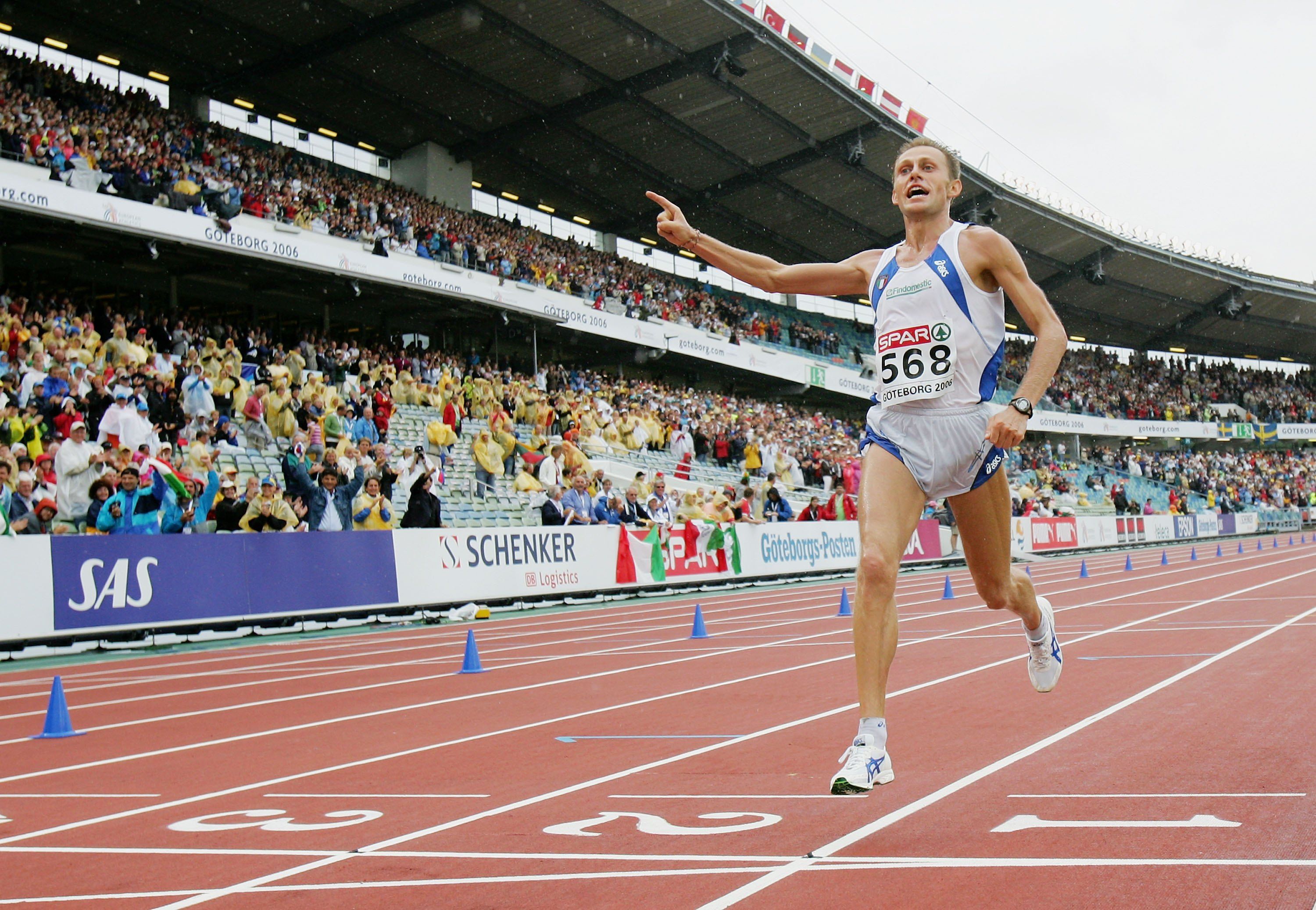 Stefano Baldini wins the 2006 European marathon title