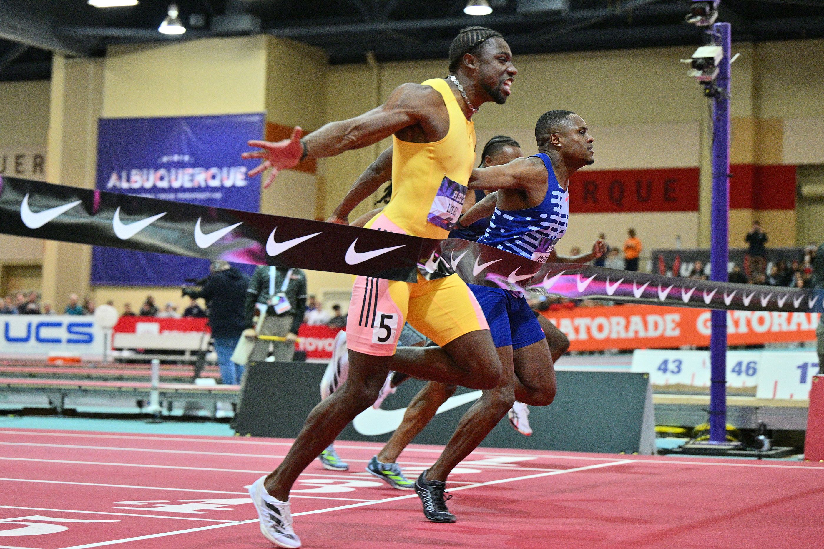 Noah Lyles wins the 60m at the US Indoor Championships