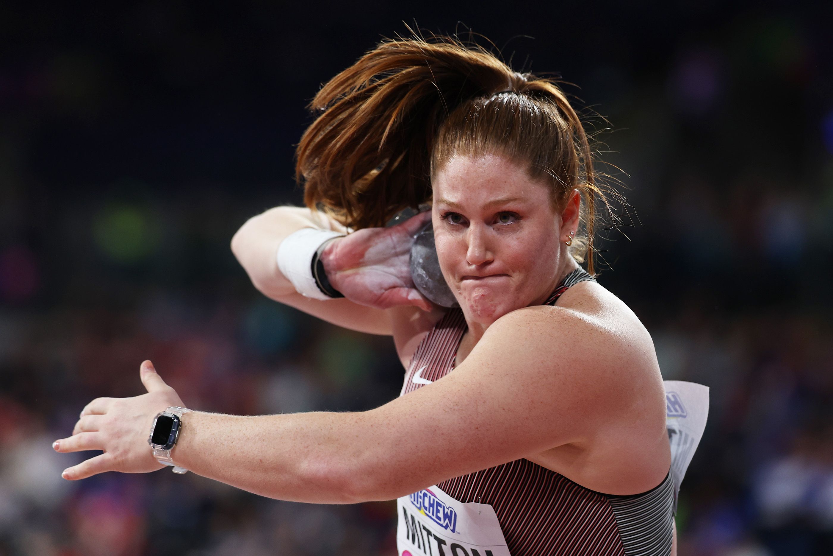 Canada's world indoor shot put champion Sarah Mitton 