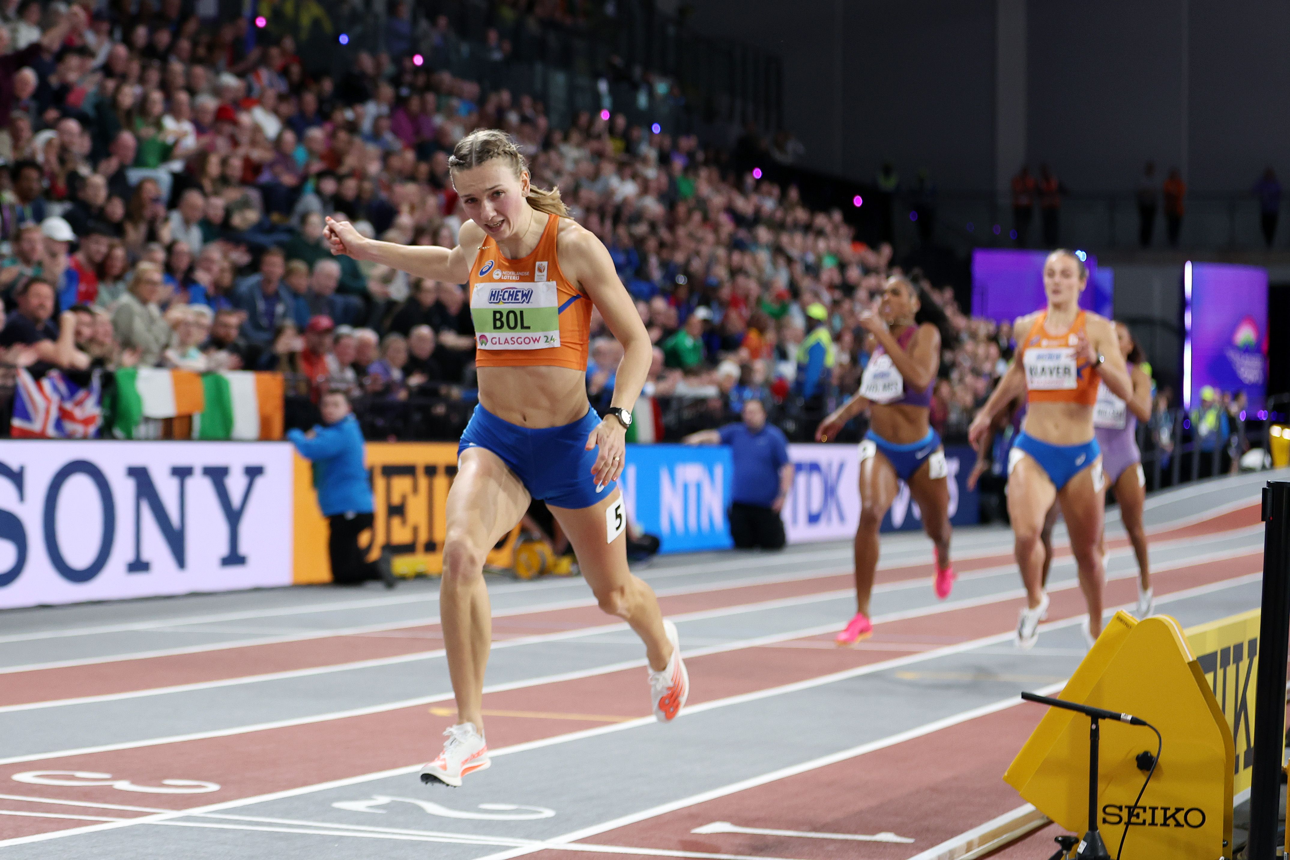 Femke Bol wins the 400m at the World Athletics Indoor Championships Glasgow 24