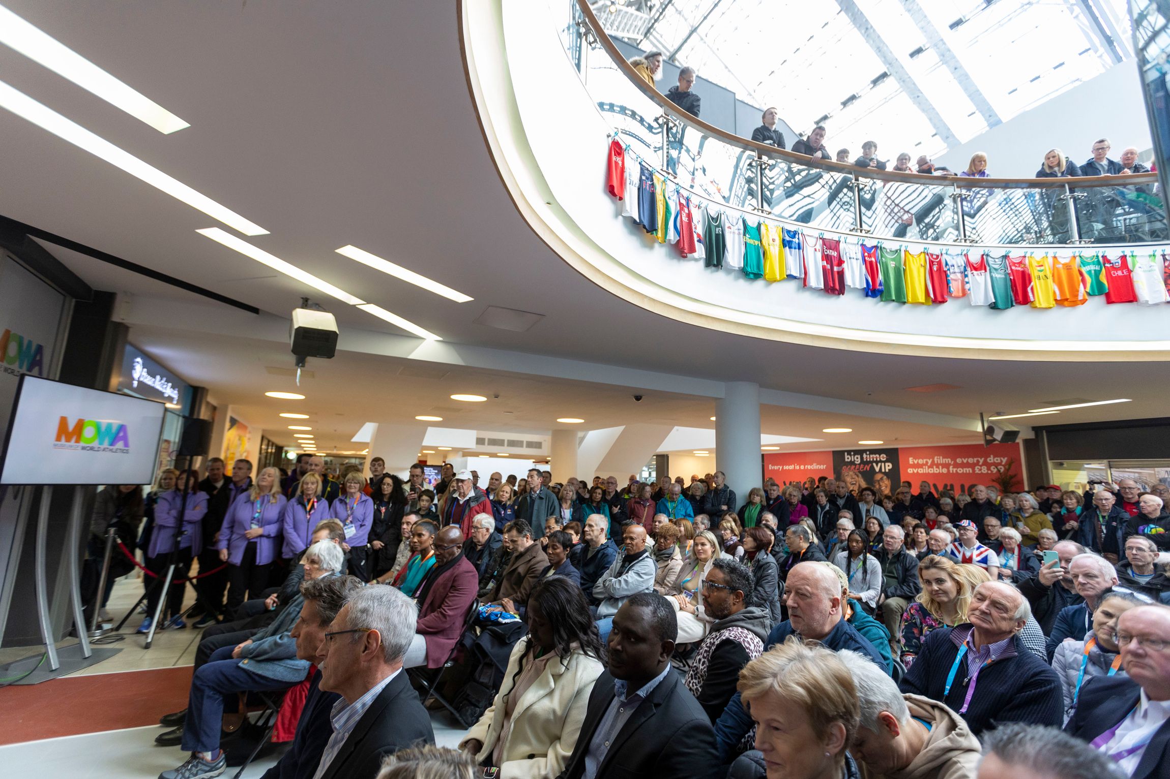 The audience at the MOWA exhibition ceremony in Glasgow